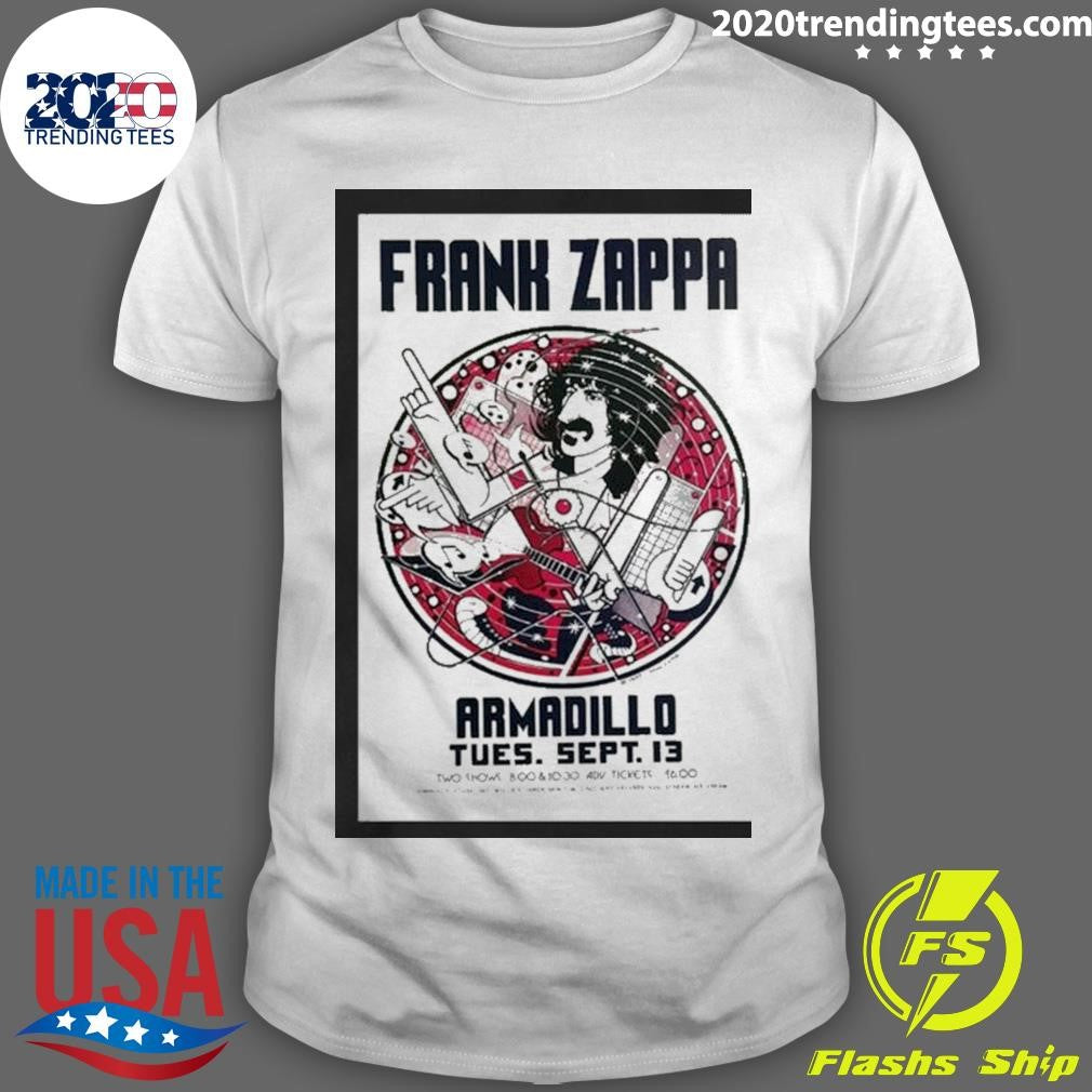 Original Frank Zappa September 13 2024, Armadillo - Adult & Kids T-Shirts, Sweatshirts & Hoodies apparel design preview 1
