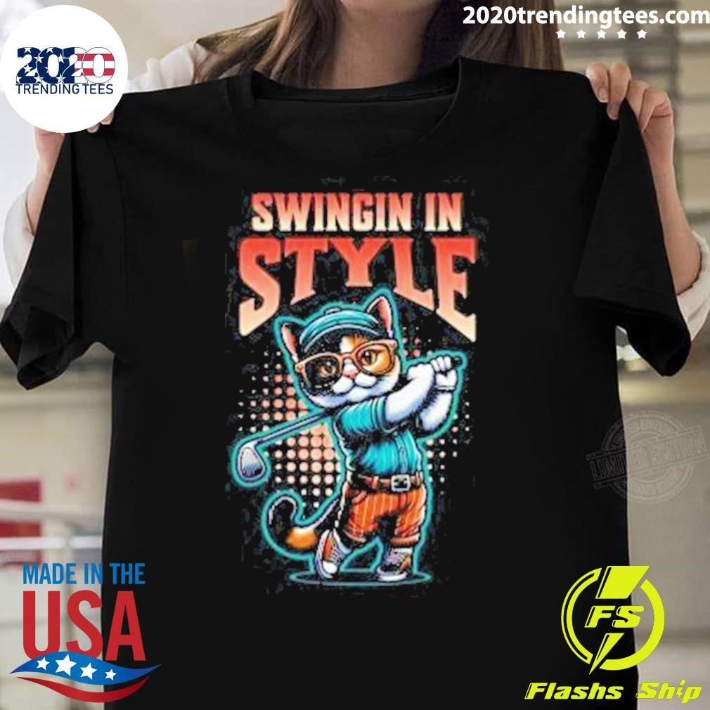 Original Golfing Cat - Adult & Kids T-Shirts, Sweatshirts & Hoodies apparel design preview 1