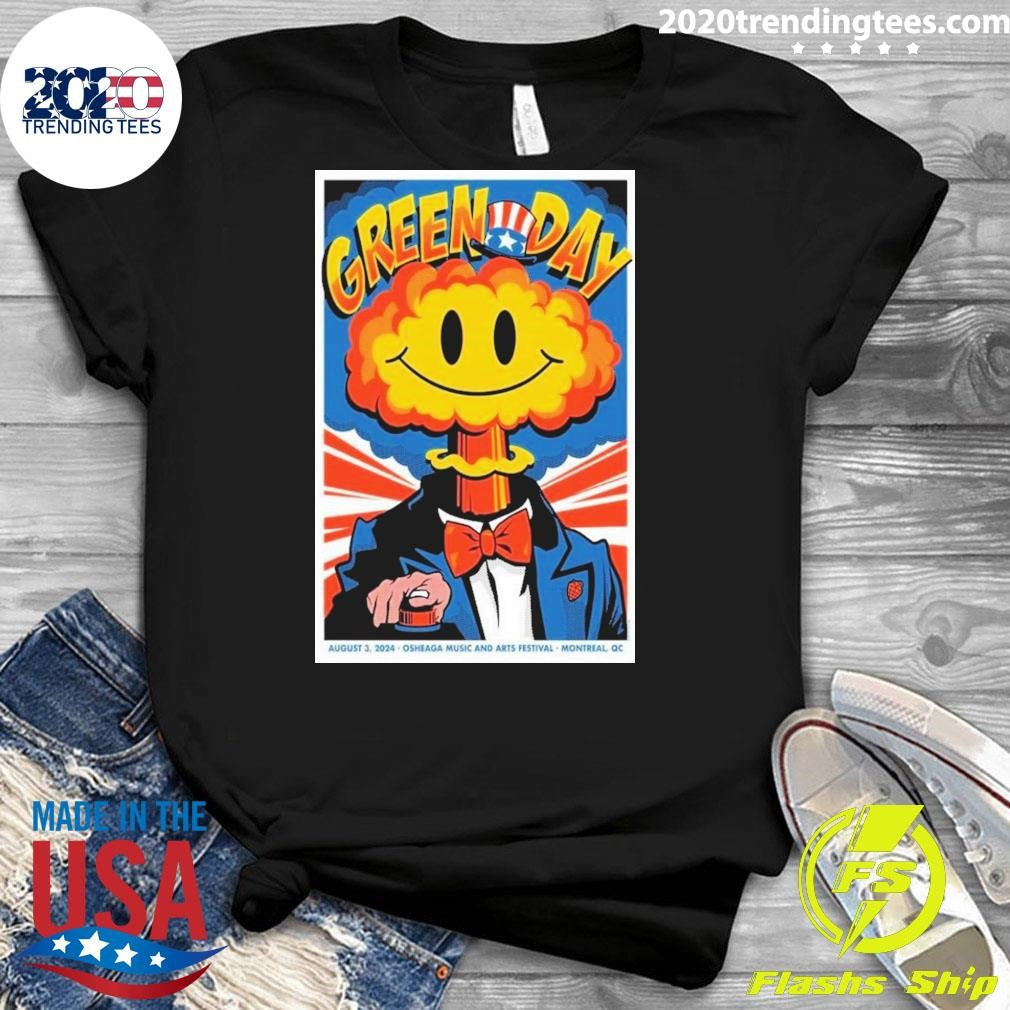 Original Green Day August 3 2024 Osheaga Music And - Adult & Kids T-Shirts, Sweatshirts & Hoodies apparel design preview 3