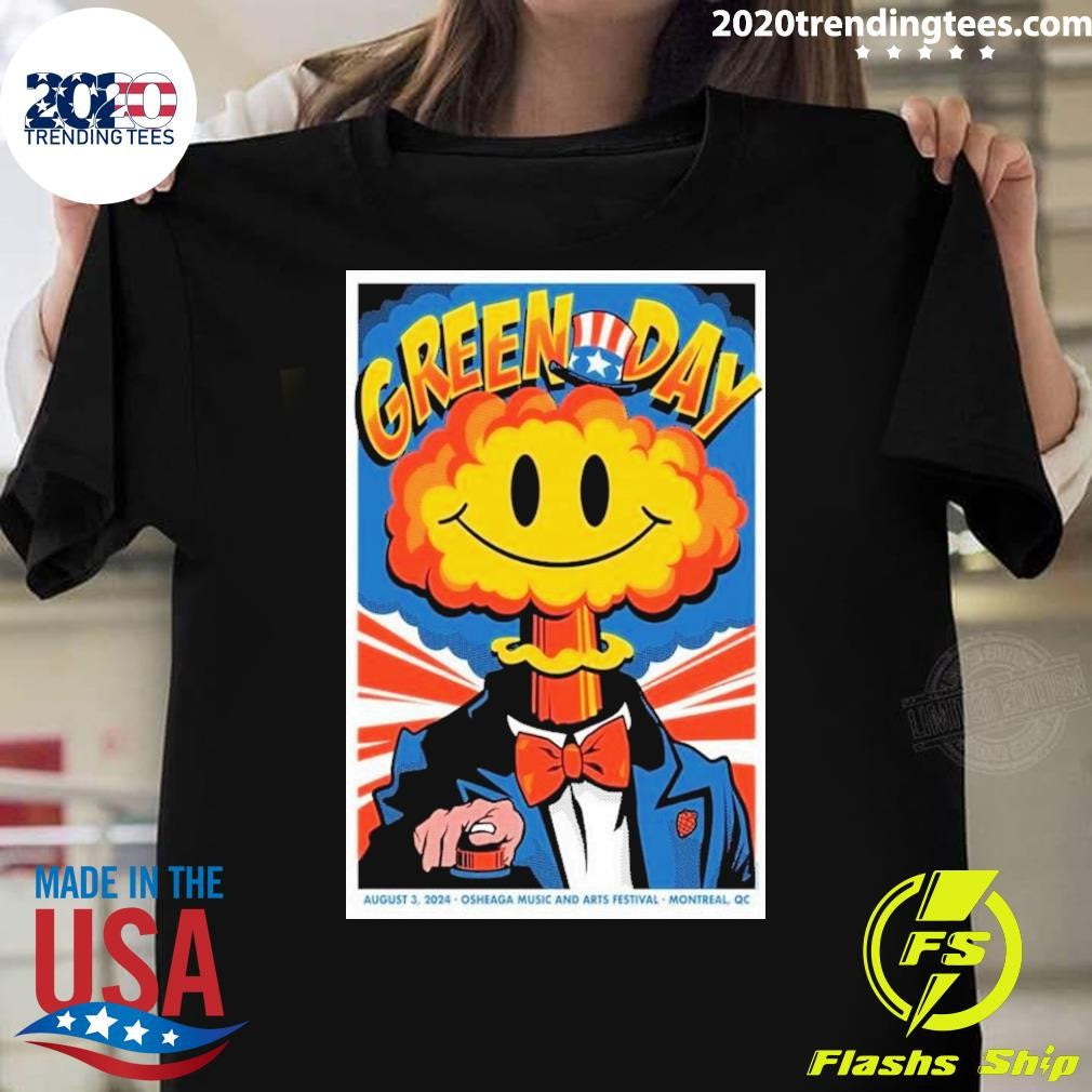 Original Green Day August 3 2024 Osheaga Music And - Adult & Kids T-Shirts, Sweatshirts & Hoodies apparel design preview 1