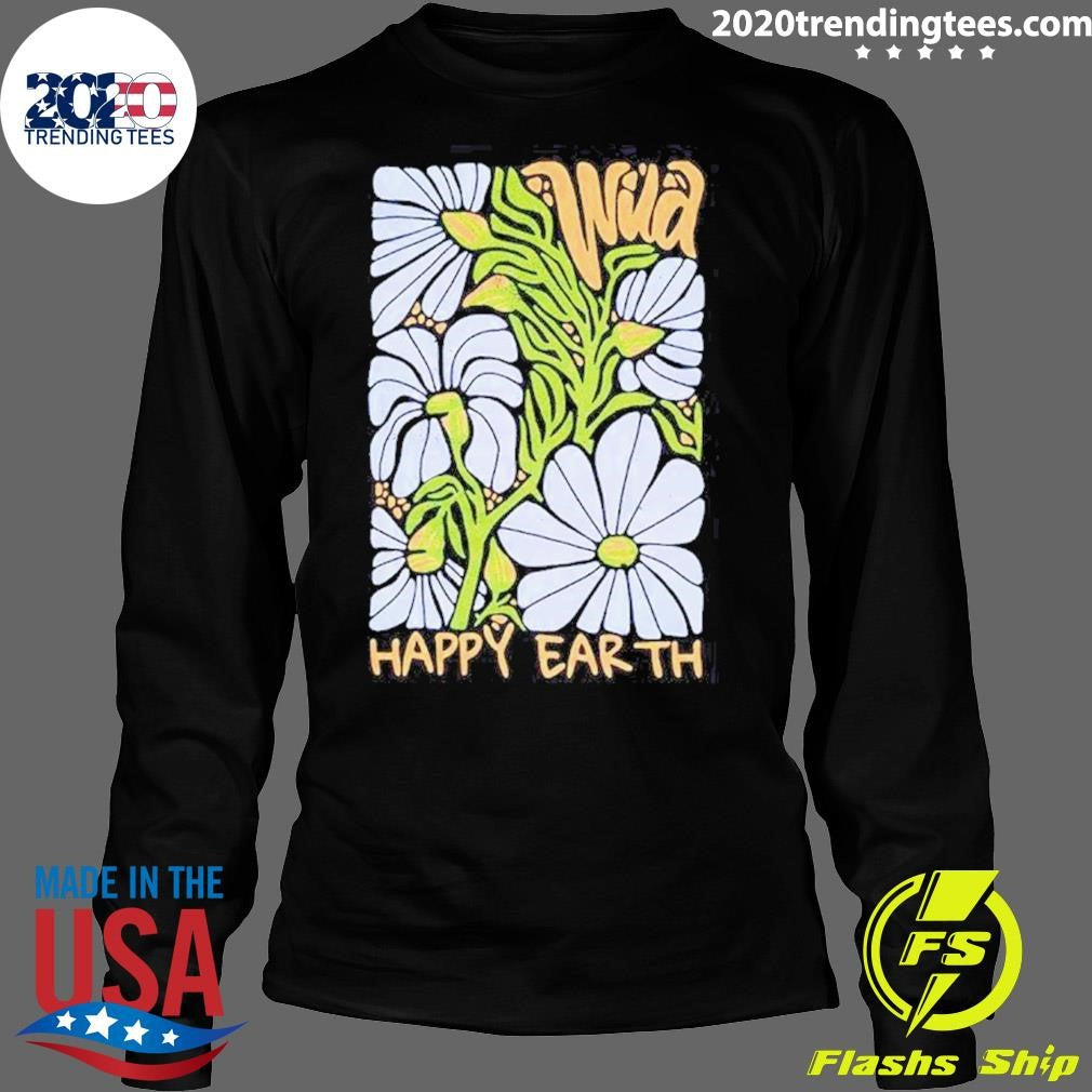 Original Happy Earth Daisies - Adult & Kids T-Shirts, Sweatshirts & Hoodies apparel design preview 4