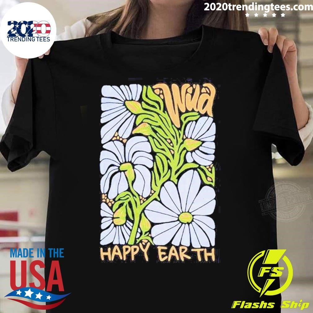 Original Happy Earth Daisies - Adult & Kids T-Shirts, Sweatshirts & Hoodies apparel design preview 1