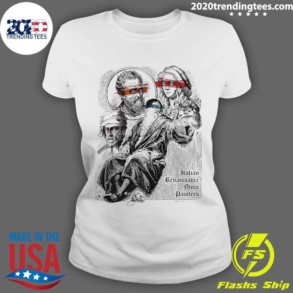 Original Italian Renaissance Ninja Painters - Adult & Kids T-Shirts, Sweatshirts & Hoodies apparel design preview 3