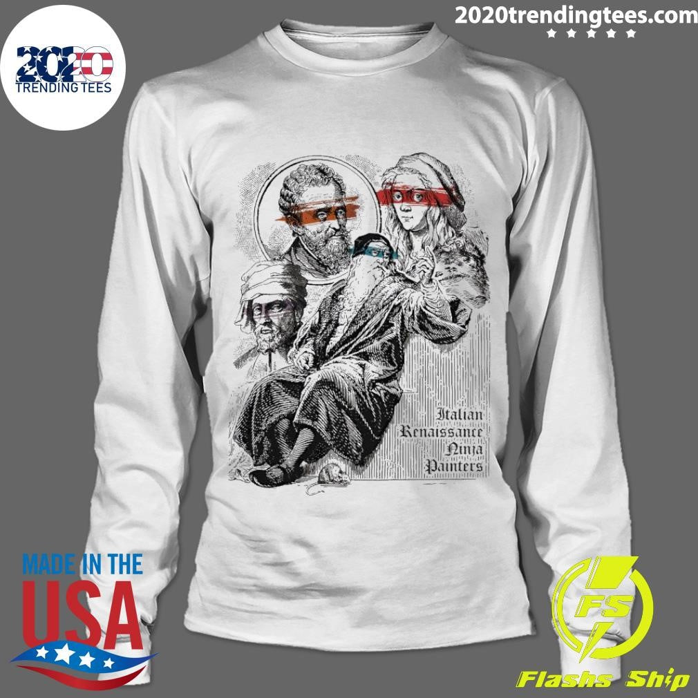 Original Italian Renaissance Ninja Painters - Adult & Kids T-Shirts, Sweatshirts & Hoodies apparel design preview 4
