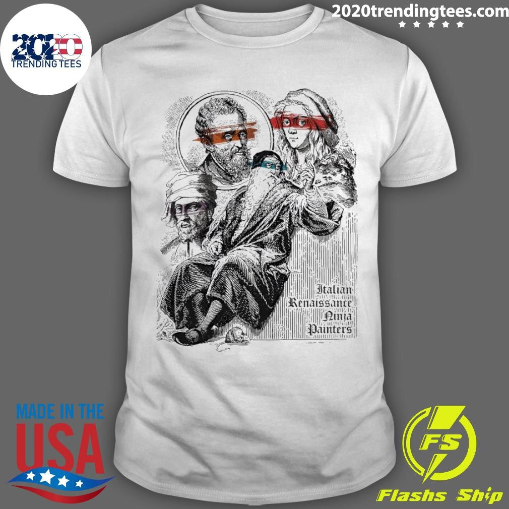 Original Italian Renaissance Ninja Painters - Adult & Kids T-Shirts, Sweatshirts & Hoodies apparel design preview 1