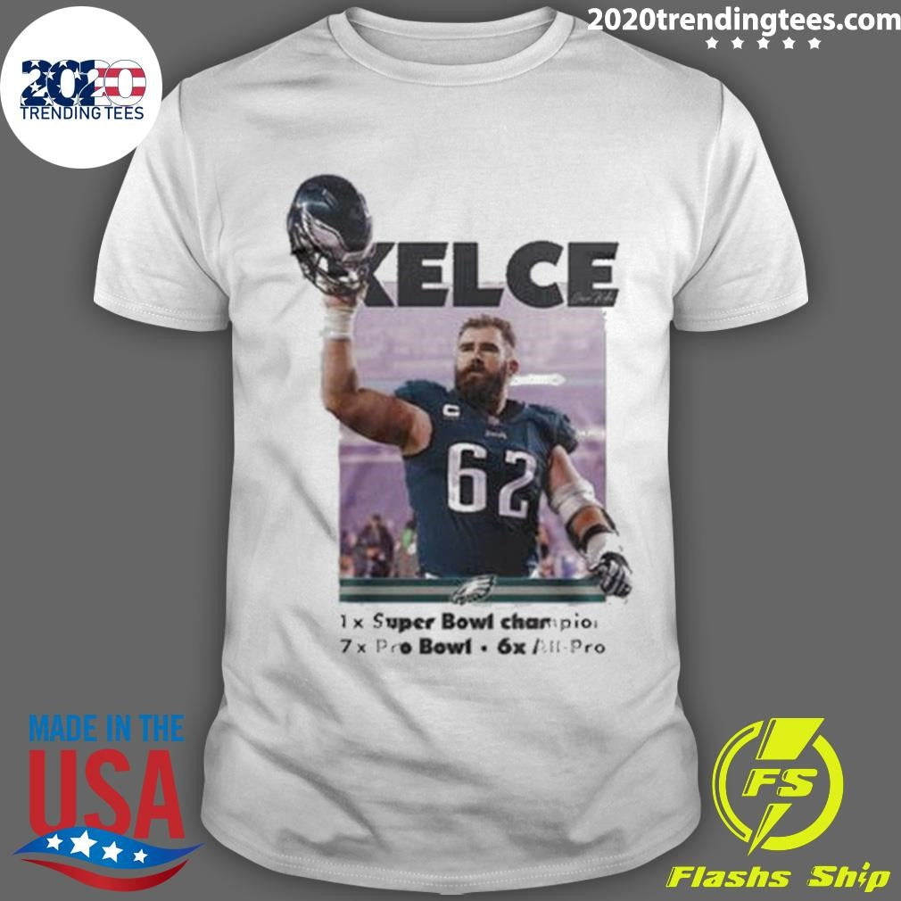 Original Jason Kelce Philadelphia Eagles 1x Super - Adult & Kids T-Shirts, Sweatshirts & Hoodies apparel design preview 1