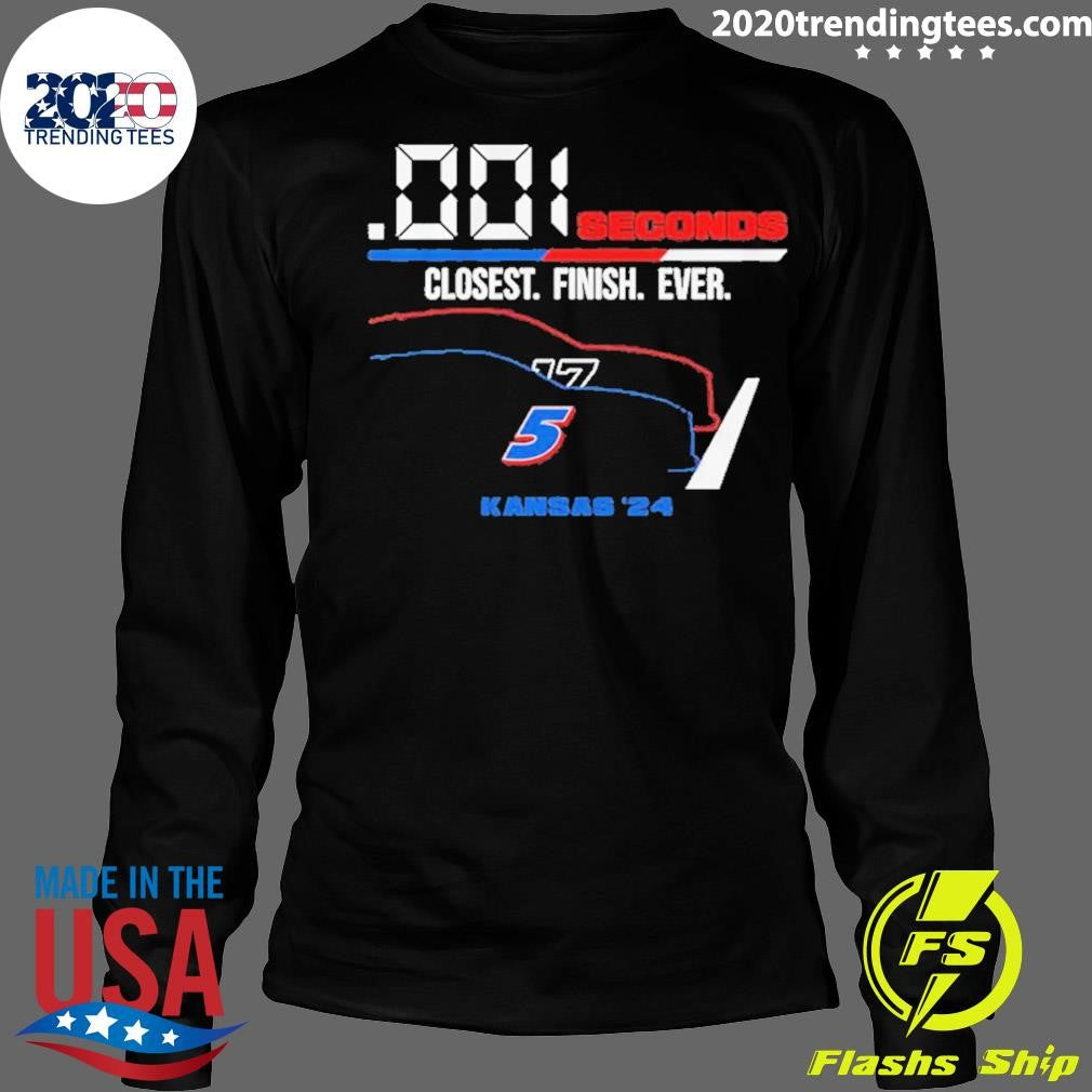 Original Kyle Larson .001 Seconds Closest Finish Ever - Adult & Kids T-Shirts, Sweatshirts & Hoodies apparel design preview 4