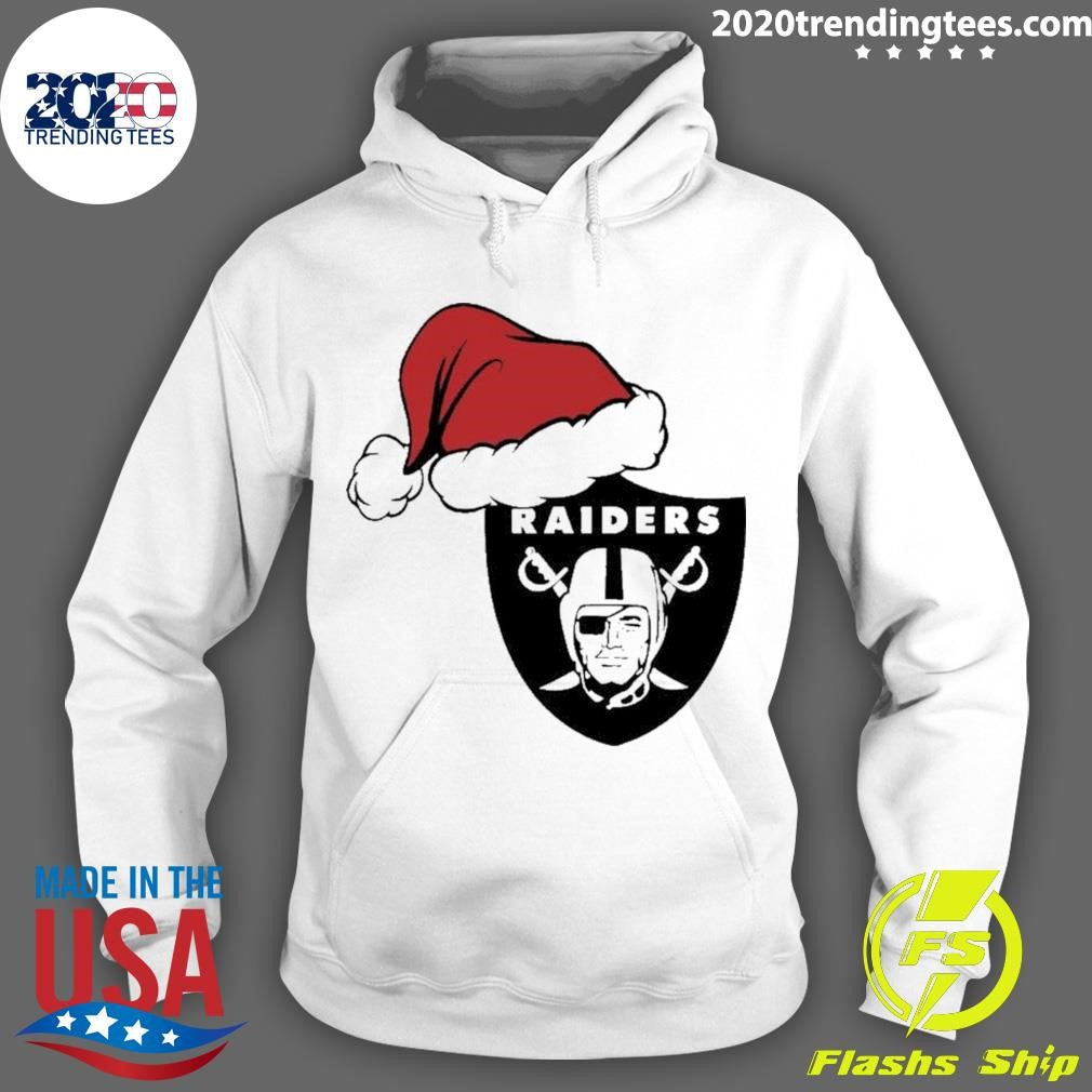Original Las Vegas Raiders Logo Santa Hat Christmas - Adult & Kids T-Shirts, Sweatshirts & Hoodies apparel design preview 2