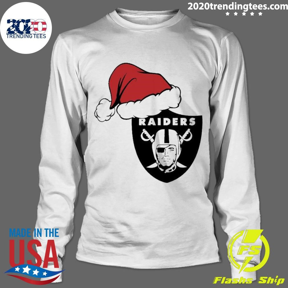 Original Las Vegas Raiders Logo Santa Hat Christmas - Adult & Kids T-Shirts, Sweatshirts & Hoodies apparel design preview 4