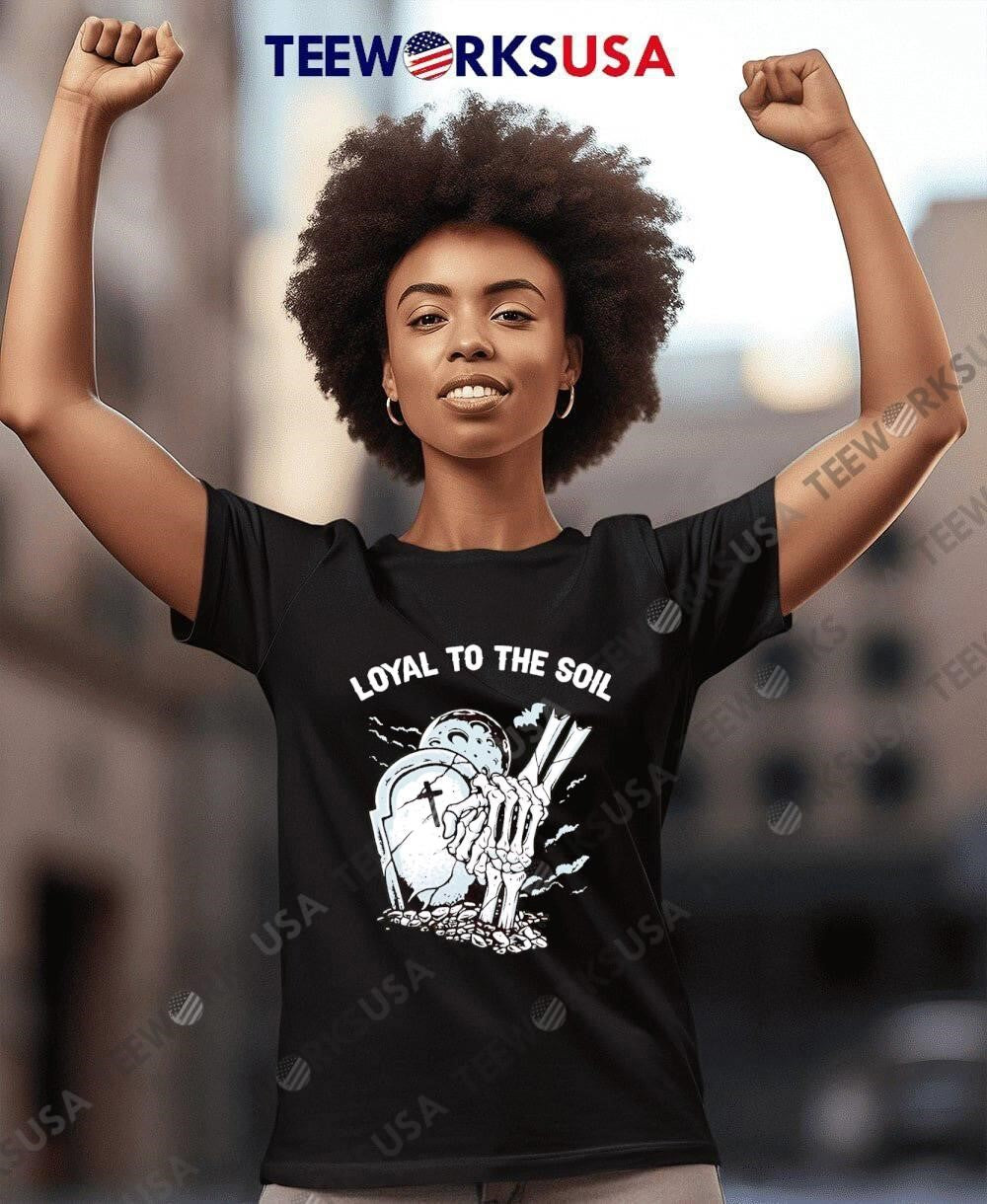 Original Loyal to the soil skeleton hands grave moon - Adult & Kids T-Shirts, Sweatshirts & Hoodies apparel design preview 8