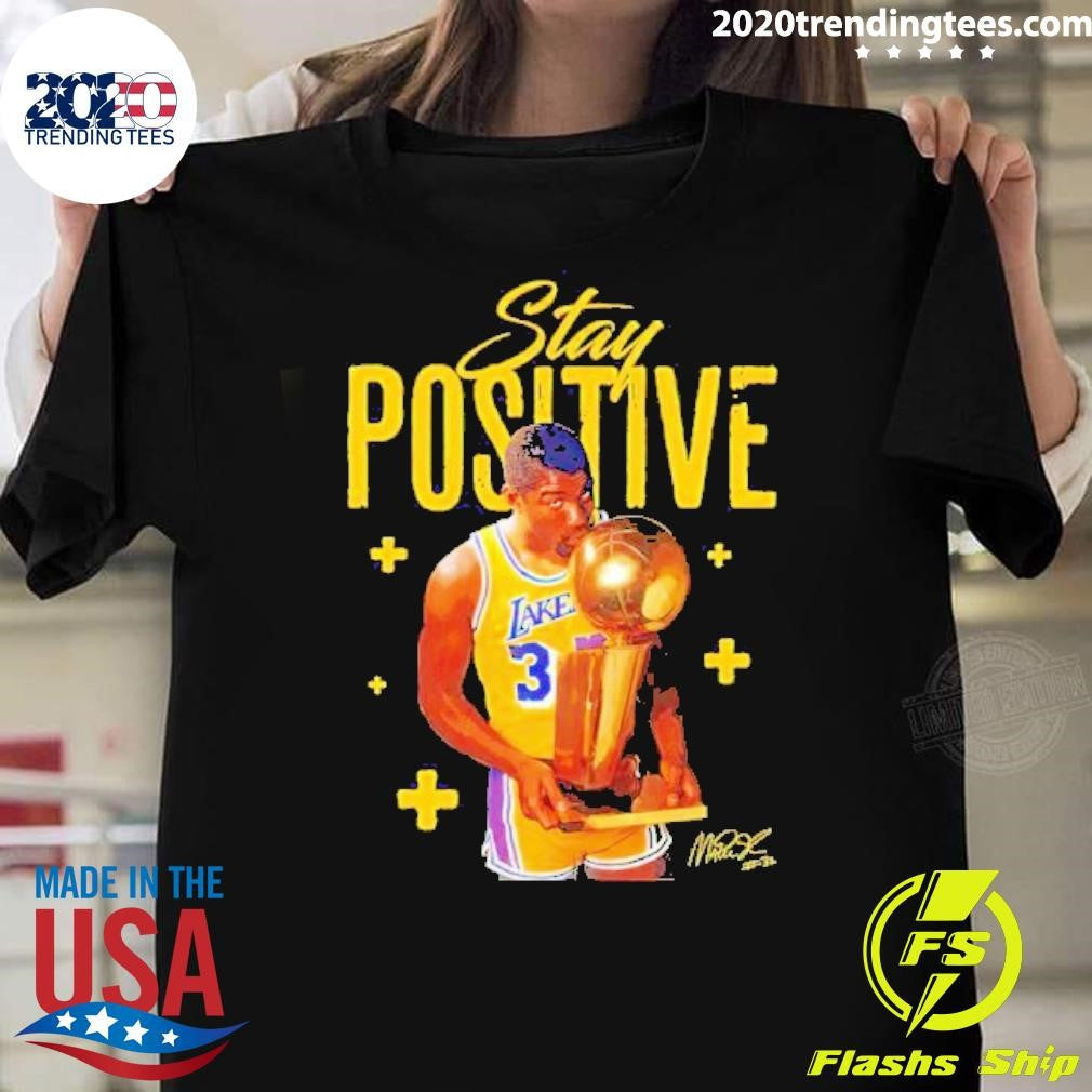 Original Magic Johnson Stay Positive Signature - Adult & Kids T-Shirts, Sweatshirts & Hoodies apparel design preview 1