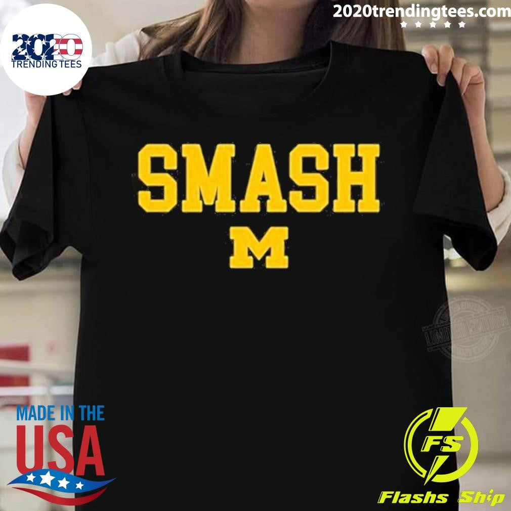 Original Michigan Football Smash - Adult & Kids T-Shirts, Sweatshirts & Hoodies apparel design preview 1