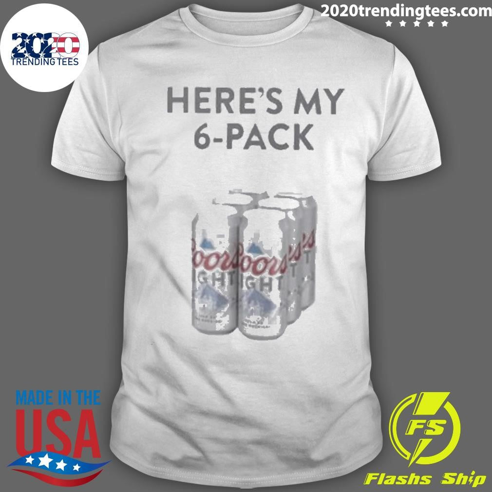 Original Patrick Mahomes Coors Light Heres My 6 Pack - Adult & Kids T-Shirts, Sweatshirts & Hoodies apparel design preview 1