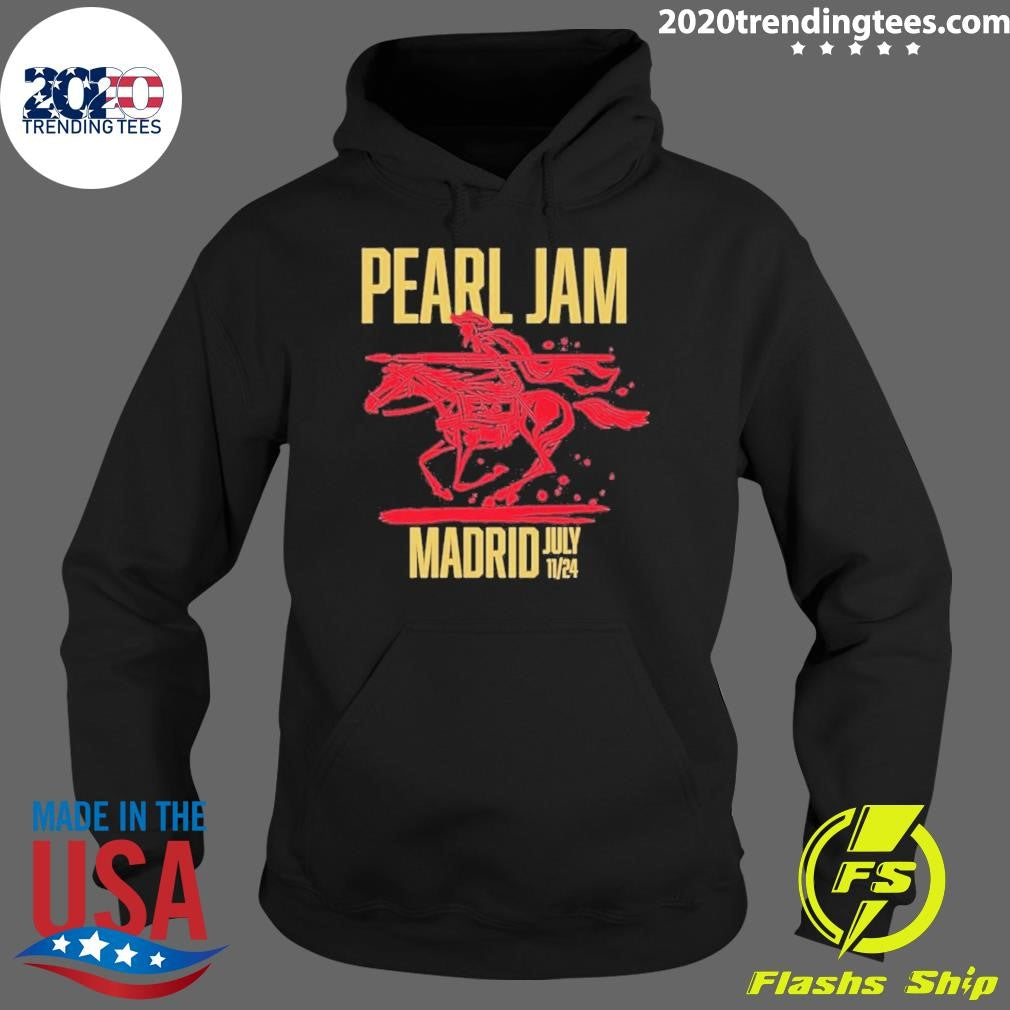 Original Pearl Jam Madrid Spain July 11, 2024 - Adult & Kids T-Shirts, Sweatshirts & Hoodies apparel design preview 2