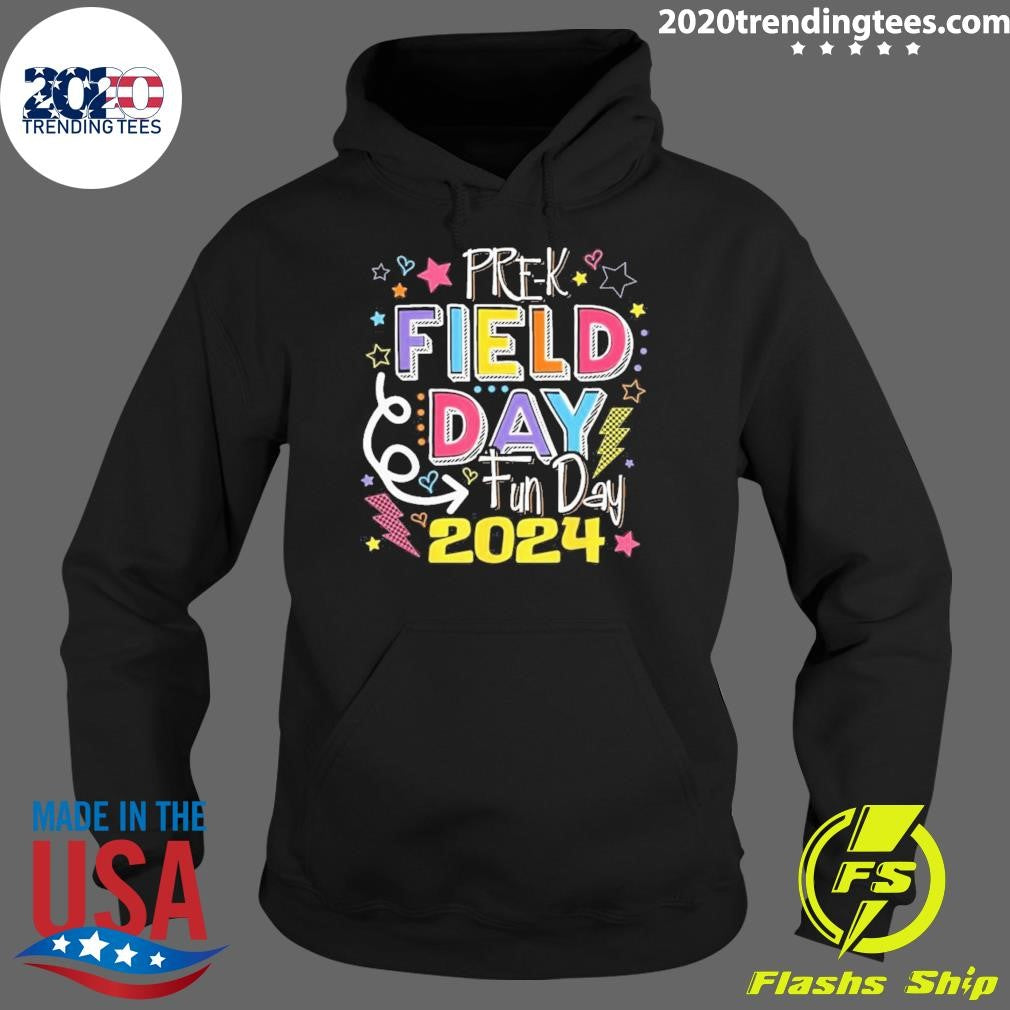 Original Pre K Field Day 2024 Teacher - Adult & Kids T-Shirts, Sweatshirts & Hoodies apparel design preview 2