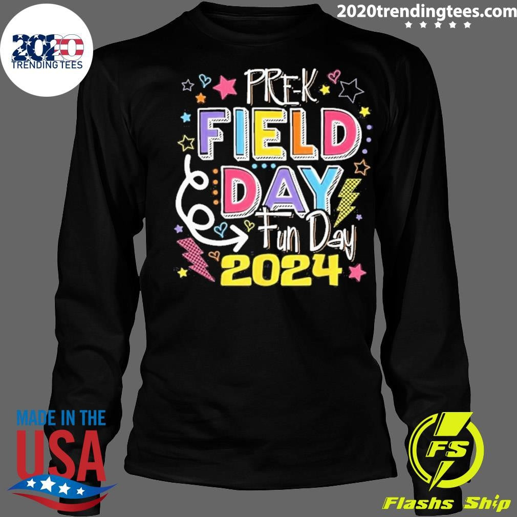 Original Pre K Field Day 2024 Teacher - Adult & Kids T-Shirts, Sweatshirts & Hoodies apparel design preview 4