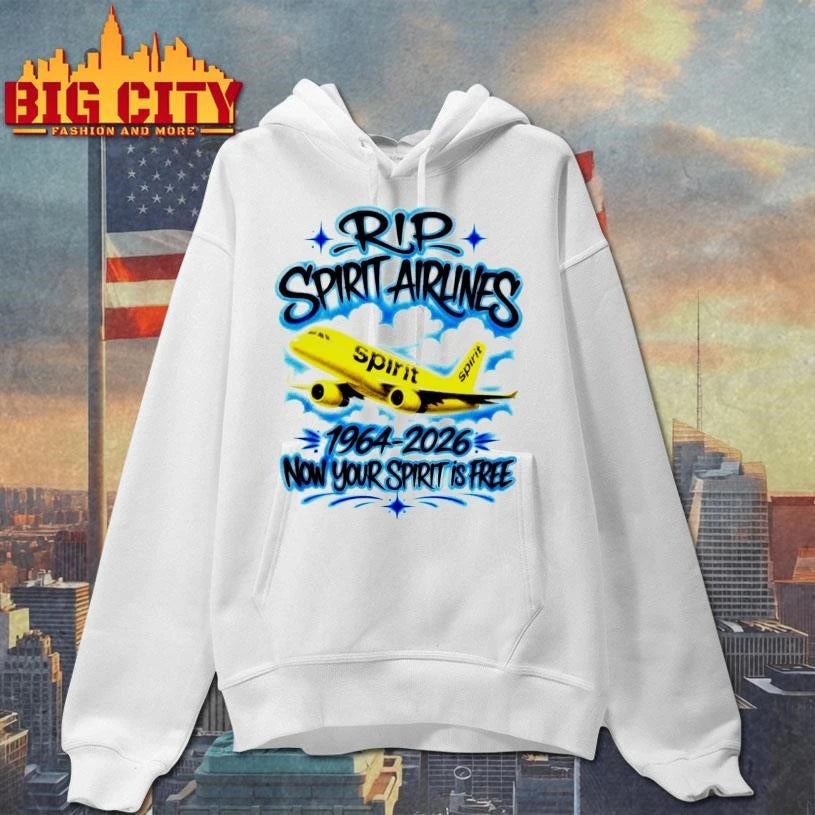 Original RIP Spirit Airlines 1964-2026 - Adult & Kids T-Shirts, Sweatshirts & Hoodies apparel design preview 2