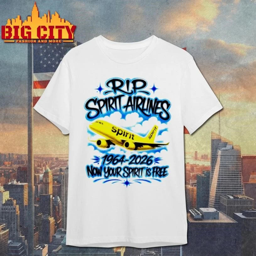 Original RIP Spirit Airlines 1964-2026 - Adult & Kids T-Shirts, Sweatshirts & Hoodies apparel design preview 1