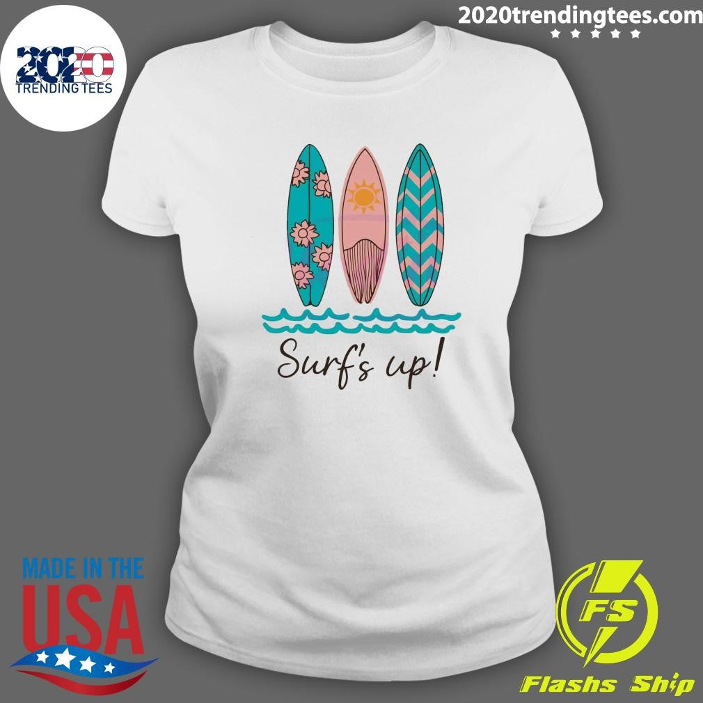 Original Retro Surfs Up Summer Beach Vibes - Adult & Kids T-Shirts, Sweatshirts & Hoodies apparel design preview 3