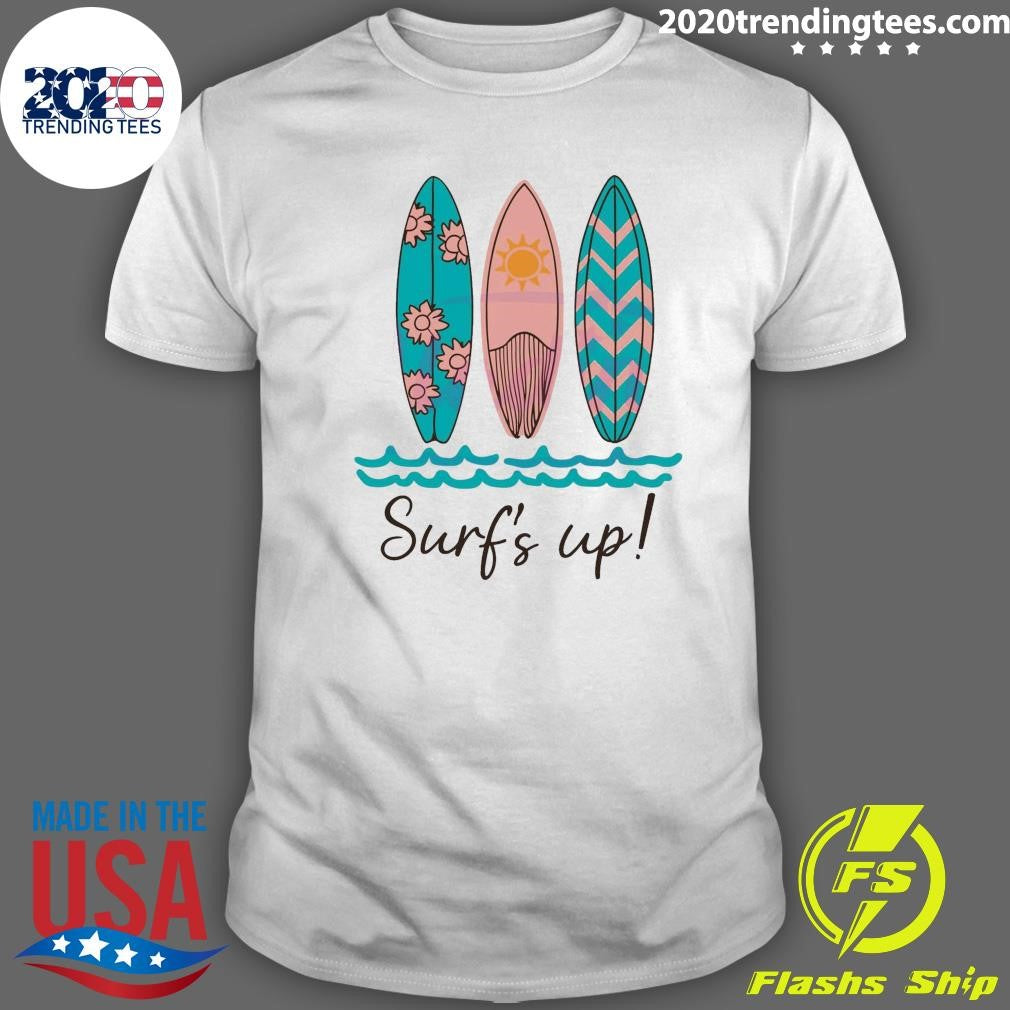 Original Retro Surfs Up Summer Beach Vibes - Adult & Kids T-Shirts, Sweatshirts & Hoodies apparel design preview 1