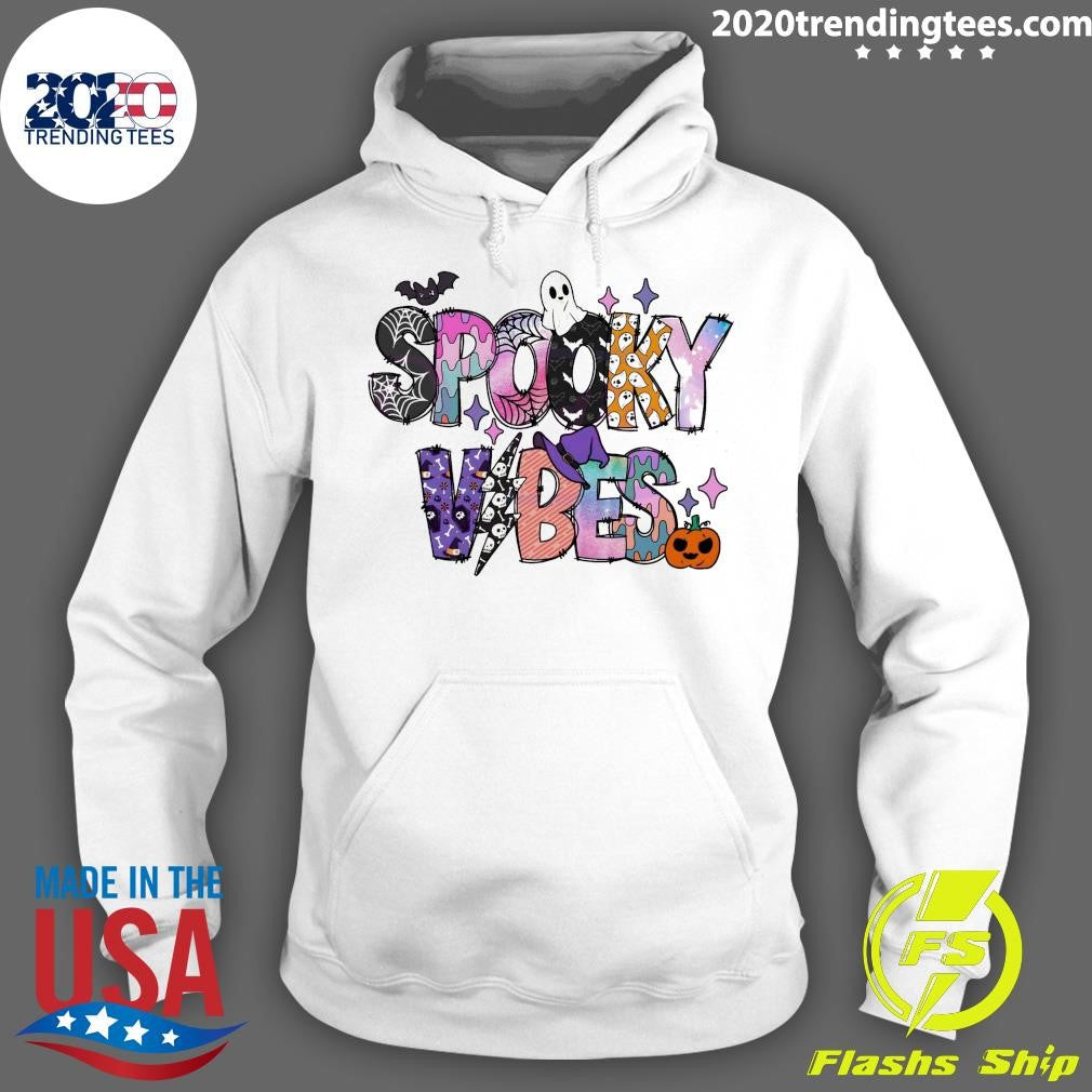 Original Spooky Vibes Halloween Ghost - Adult & Kids T-Shirts, Sweatshirts & Hoodies apparel design preview 2