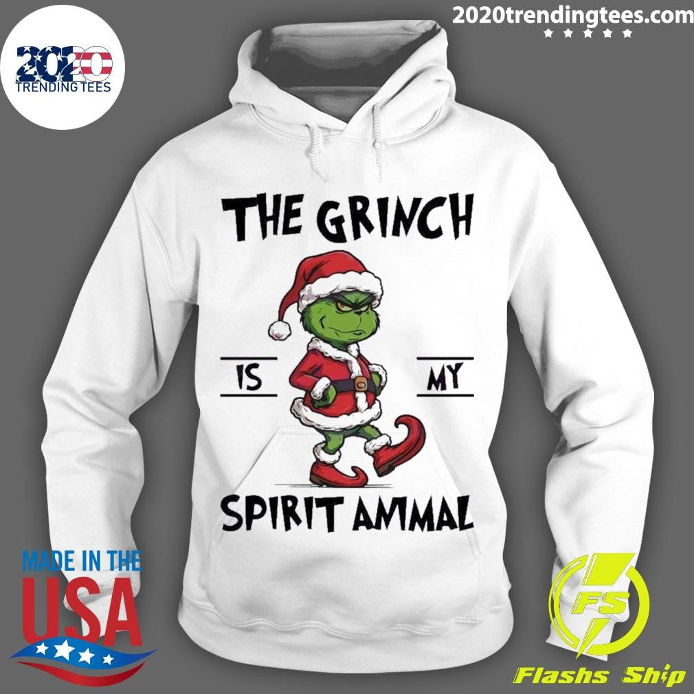Original The Grinch Is My Spirit Animal - Adult & Kids T-Shirts, Sweatshirts & Hoodies apparel design preview 2