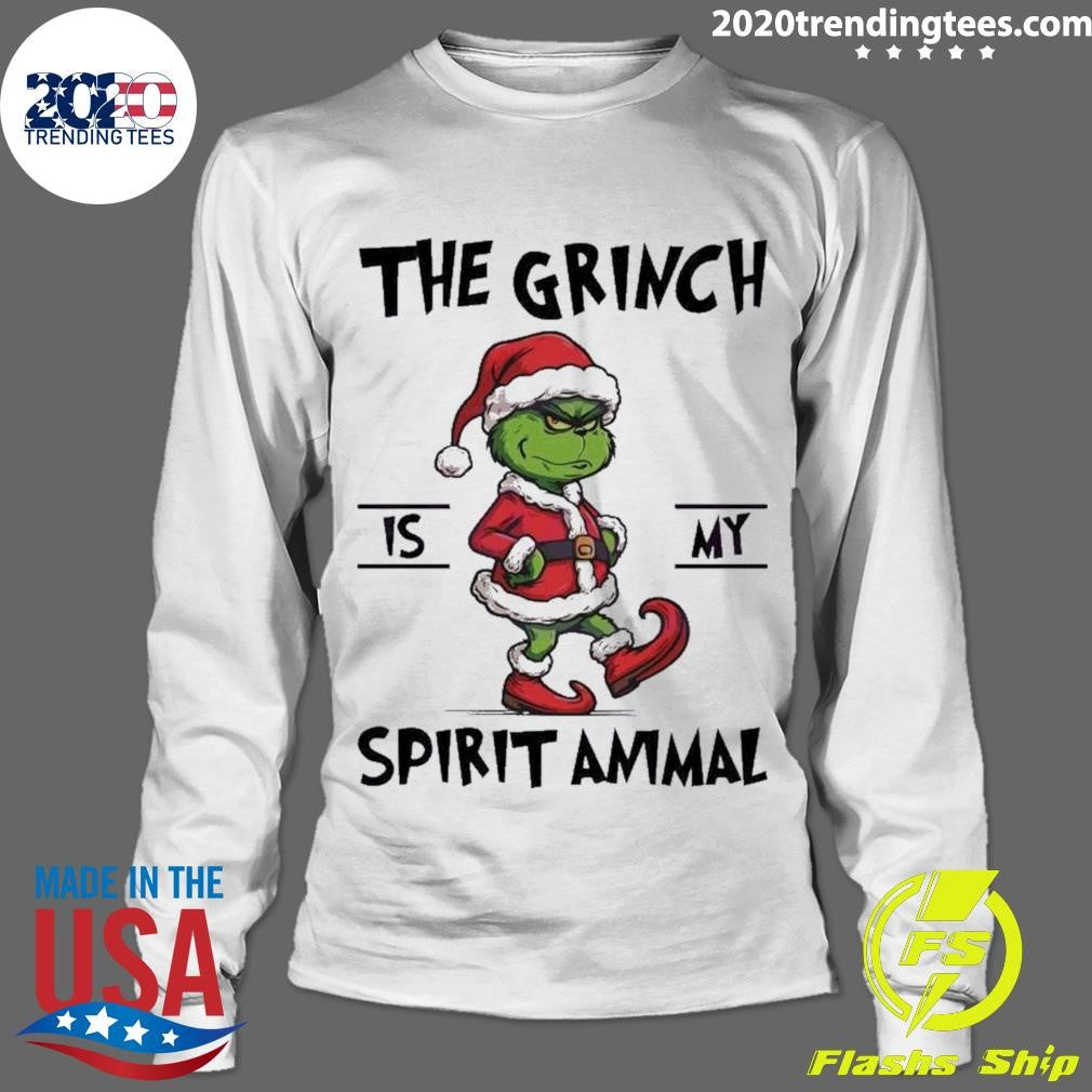 Original The Grinch Is My Spirit Animal - Adult & Kids T-Shirts, Sweatshirts & Hoodies apparel design preview 4