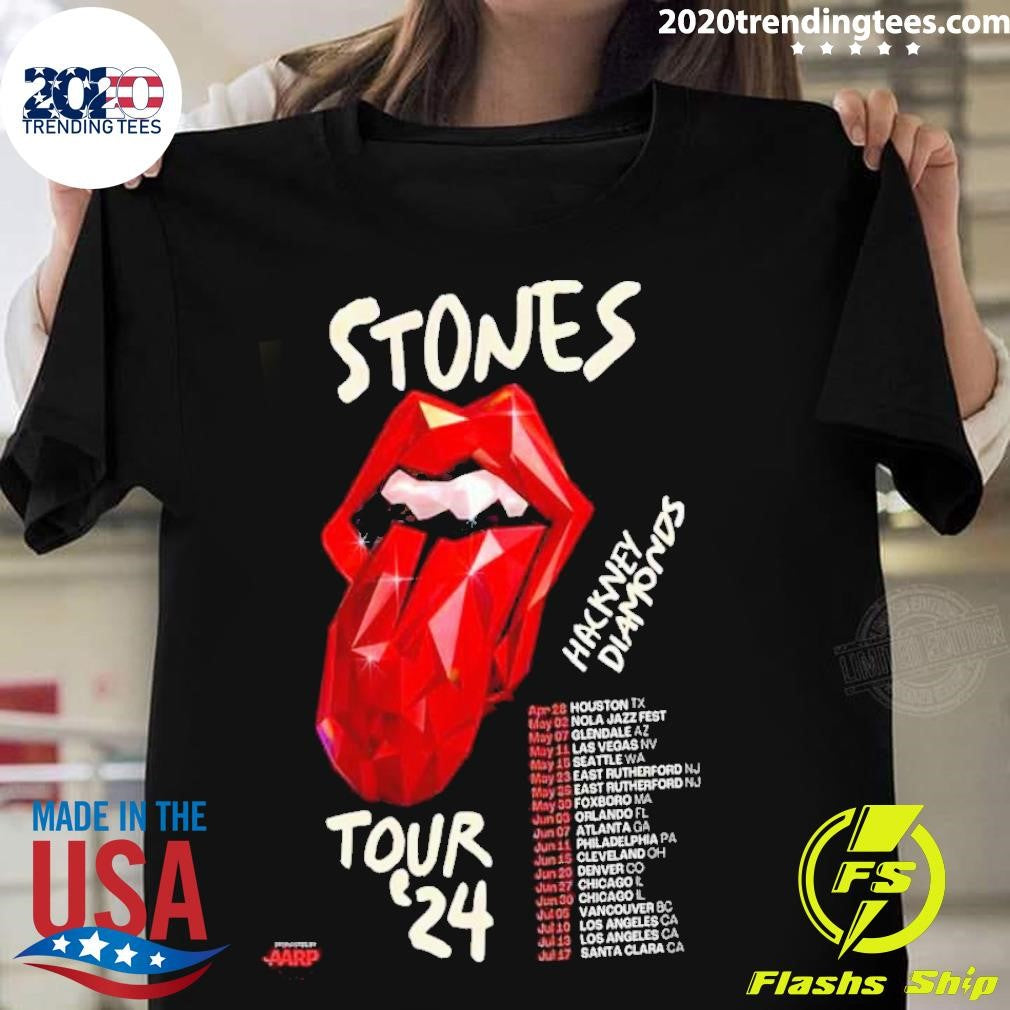 Original The Rolling Stones Hackney Diamonds 2024 - Adult & Kids T-Shirts, Sweatshirts & Hoodies apparel design preview 1