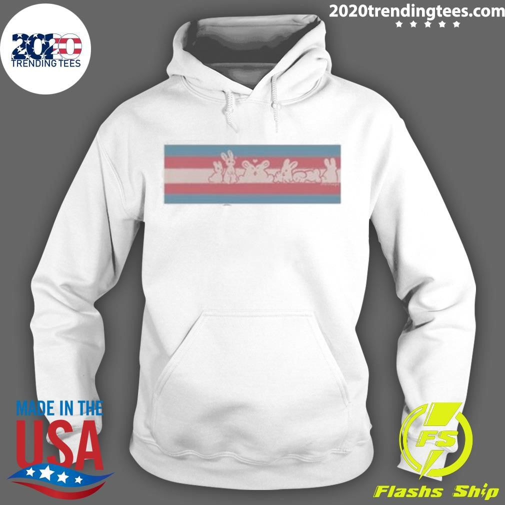 Original Trans Flag Bunnies - Adult & Kids T-Shirts, Sweatshirts & Hoodies apparel design preview 2