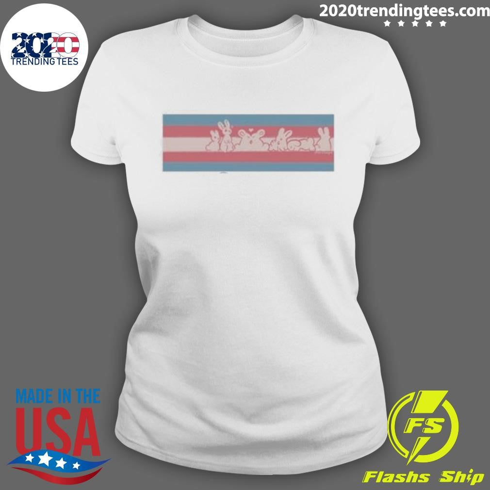 Original Trans Flag Bunnies - Adult & Kids T-Shirts, Sweatshirts & Hoodies apparel design preview 3