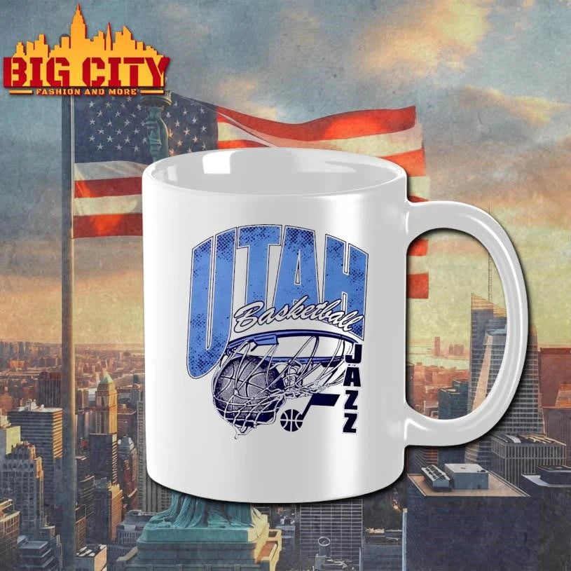 Original Utah Jazz Basketball Script Swish - Adult & Kids T-Shirts, Sweatshirts & Hoodies apparel design preview 3