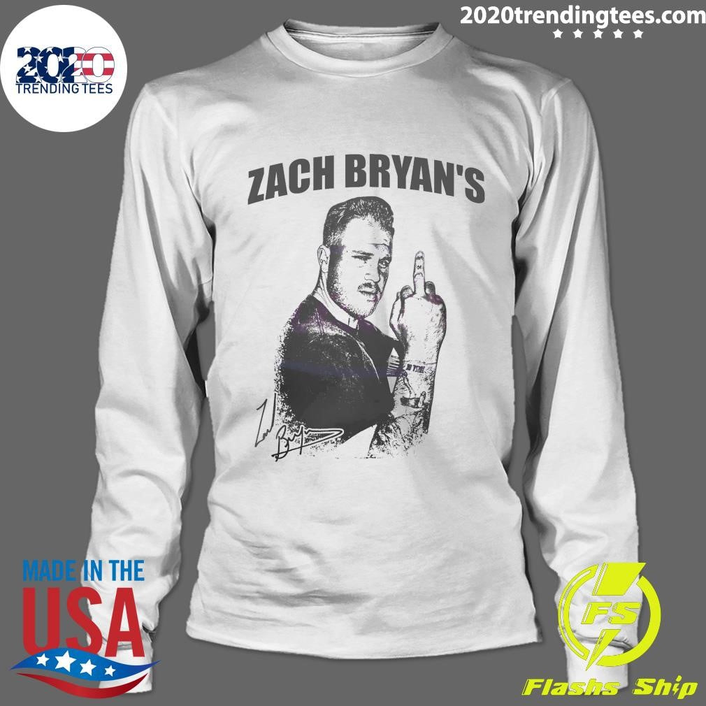 Original Zach Bryan Funny Middle Finger Vintage - Adult & Kids T-Shirts, Sweatshirts & Hoodies apparel design preview 4