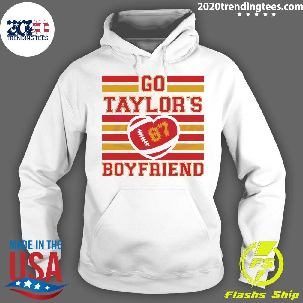 Original go Taylor's Boyfriend Funny Kelce - Adult & Kids T-Shirts, Sweatshirts & Hoodies apparel design preview 2