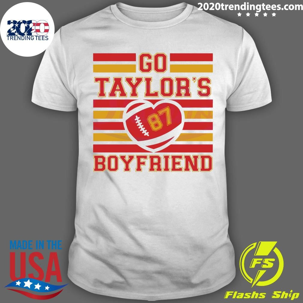 Original go Taylor's Boyfriend Funny Kelce - Adult & Kids T-Shirts, Sweatshirts & Hoodies apparel design preview 1