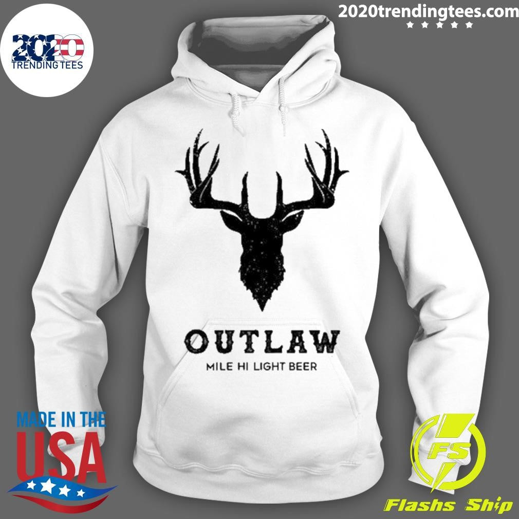 Original outlaw Mile Hi Light Beer Logo - Adult & Kids T-Shirts, Sweatshirts & Hoodies apparel design preview 2