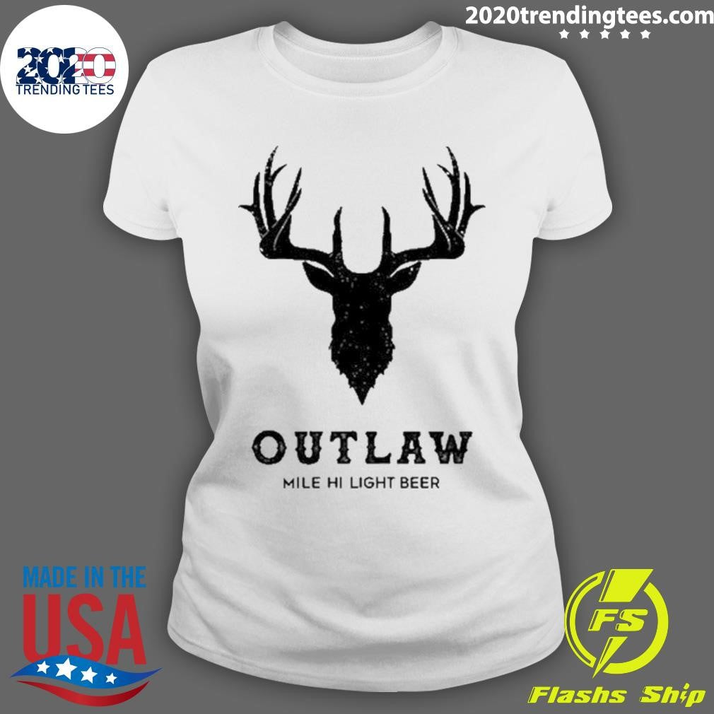 Original outlaw Mile Hi Light Beer Logo - Adult & Kids T-Shirts, Sweatshirts & Hoodies apparel design preview 3