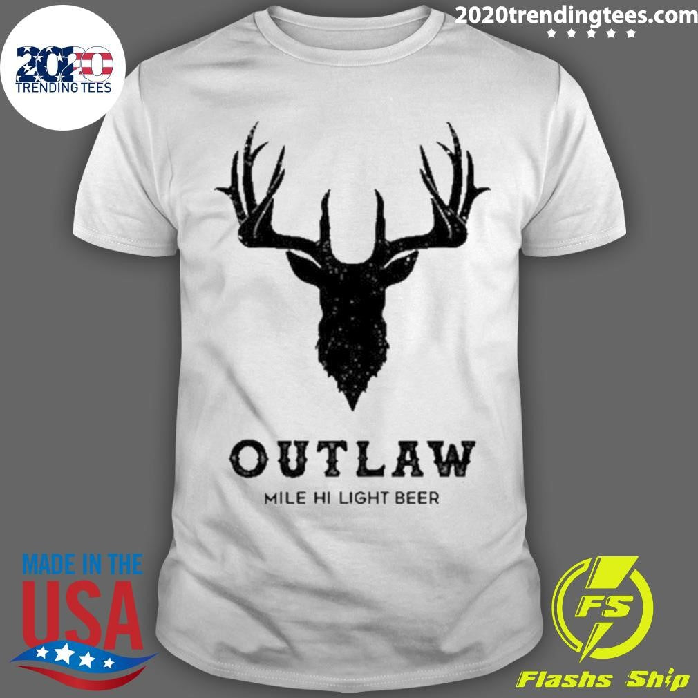 Original outlaw Mile Hi Light Beer Logo - Adult & Kids T-Shirts, Sweatshirts & Hoodies apparel design preview 1