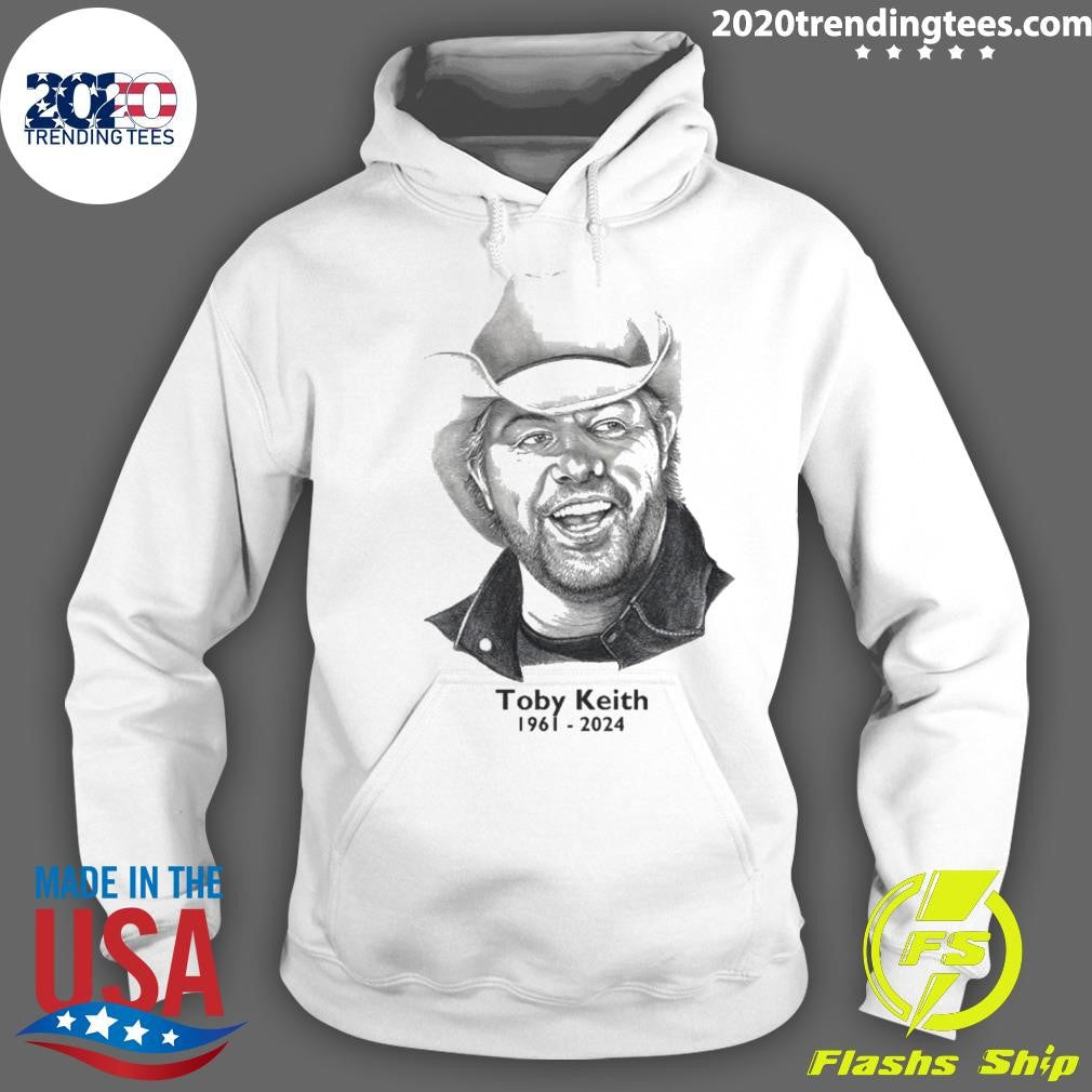 Original rip Toby Keith 1961-2024 - Adult & Kids T-Shirts, Sweatshirts & Hoodies apparel design preview 2