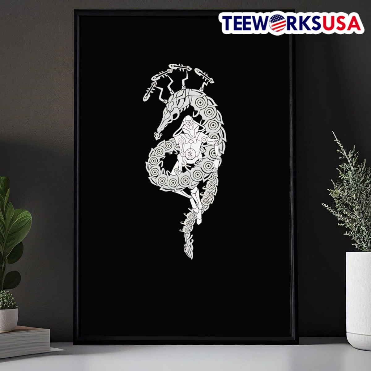 Orowyrm x Thrax Stencil Warframe - Adult & Kids T-Shirts, Sweatshirts & Hoodies apparel design preview 5