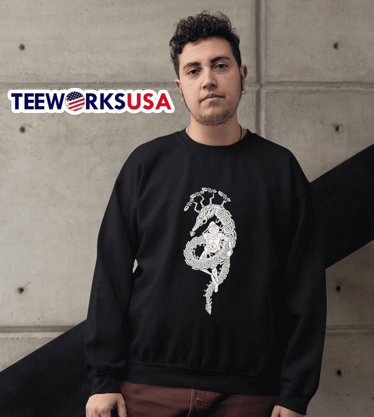 Orowyrm x Thrax Stencil Warframe - Adult & Kids T-Shirts, Sweatshirts & Hoodies apparel design preview 6