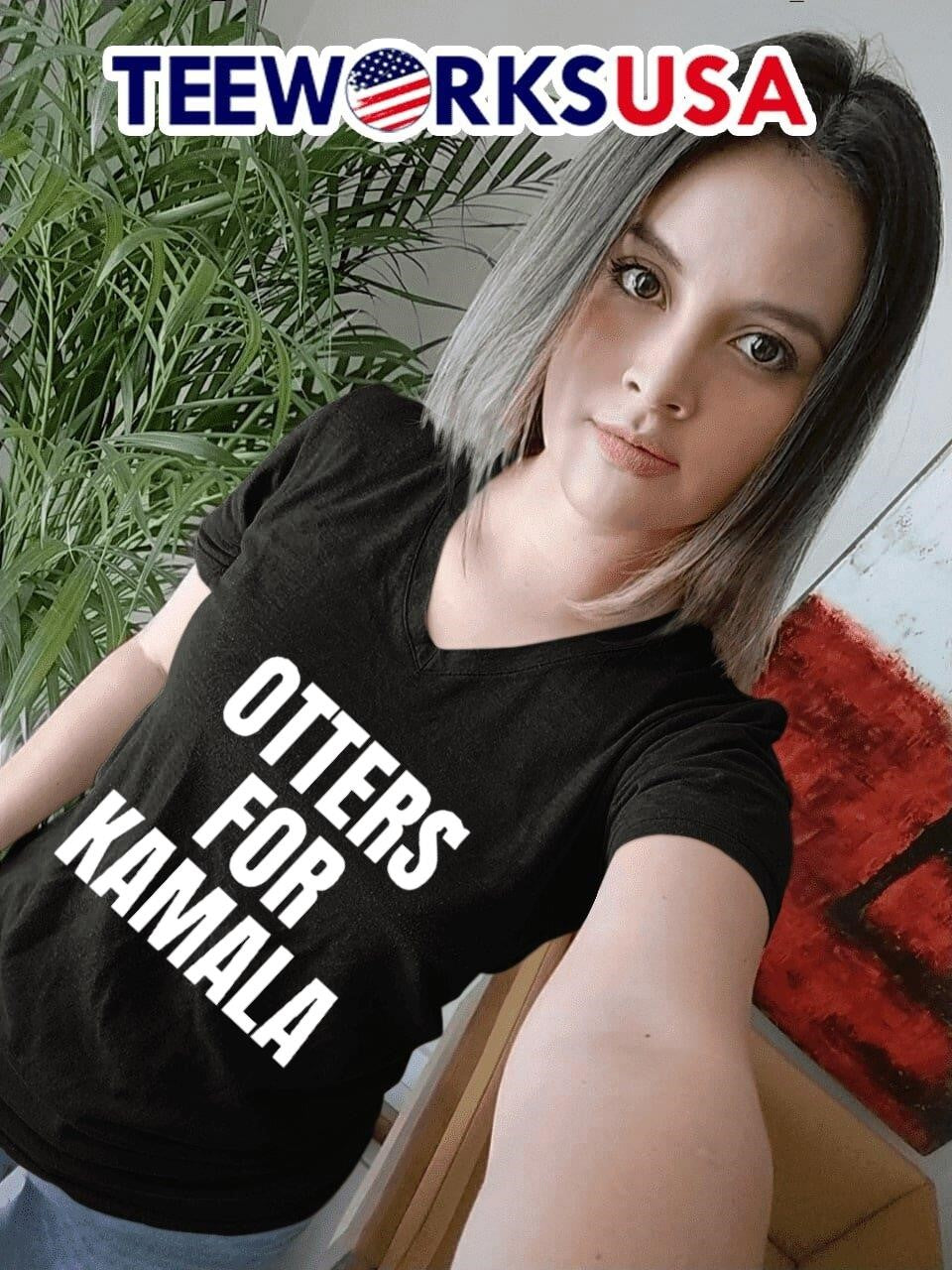 Otters for Kamala Harris - Adult & Kids T-Shirts, Sweatshirts & Hoodies apparel design preview 4