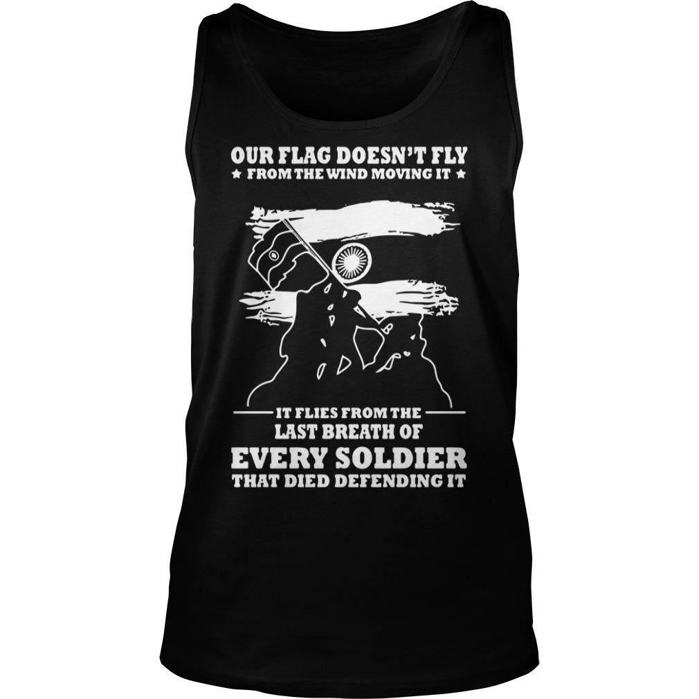 Our Flag Doesn't Fly From The Wind Moving It - Adult & Kids T-Shirts, Sweatshirts & Hoodies apparel design preview 3