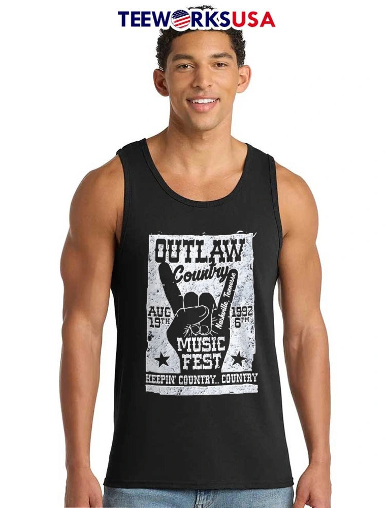 Outlaw Country Music Fest Aug 19th Nashville - Adult & Kids T-Shirts, Sweatshirts & Hoodies apparel design preview 6