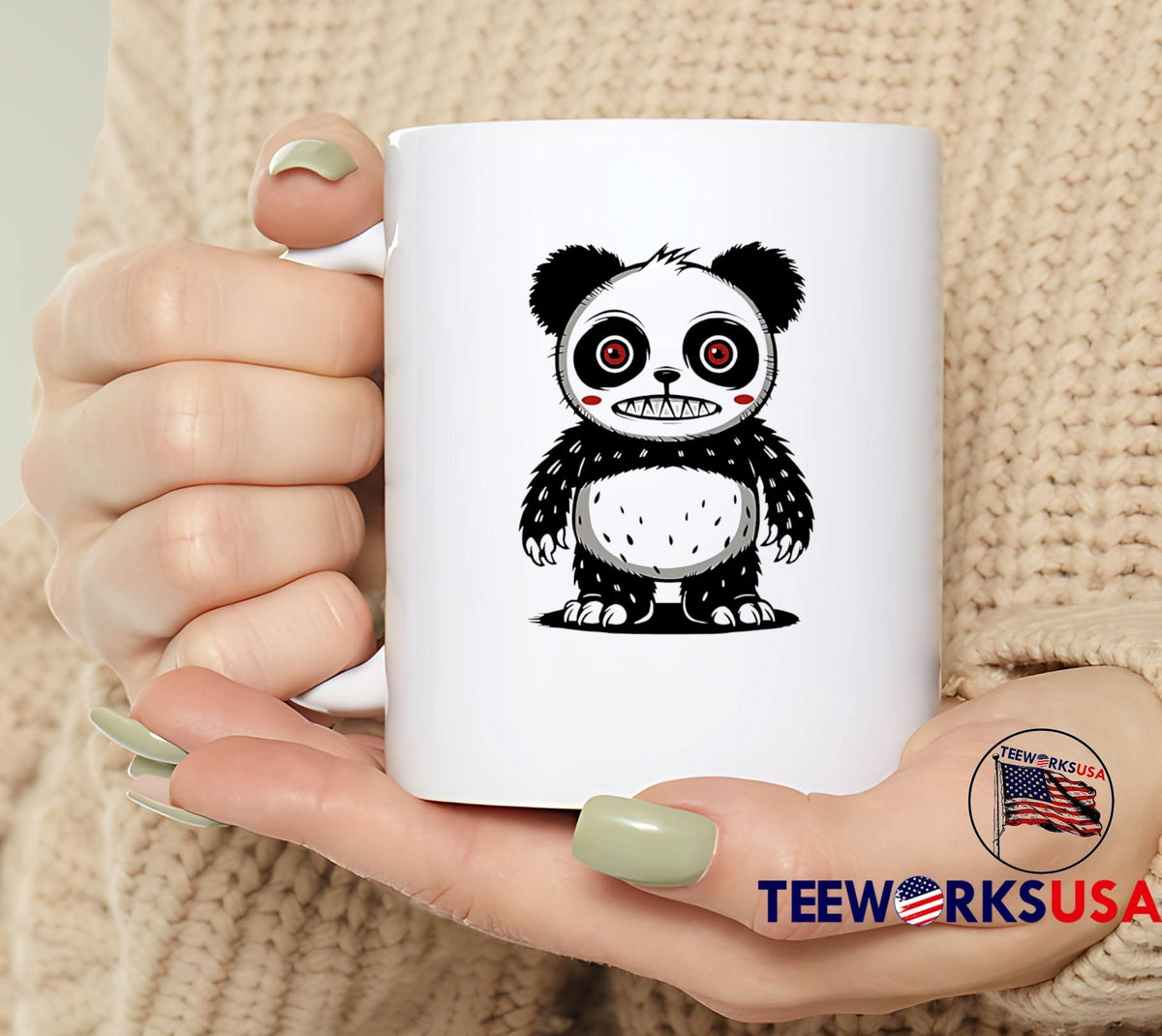 Panda Bear horror cute - Adult & Kids T-Shirts, Sweatshirts & Hoodies apparel design preview 6