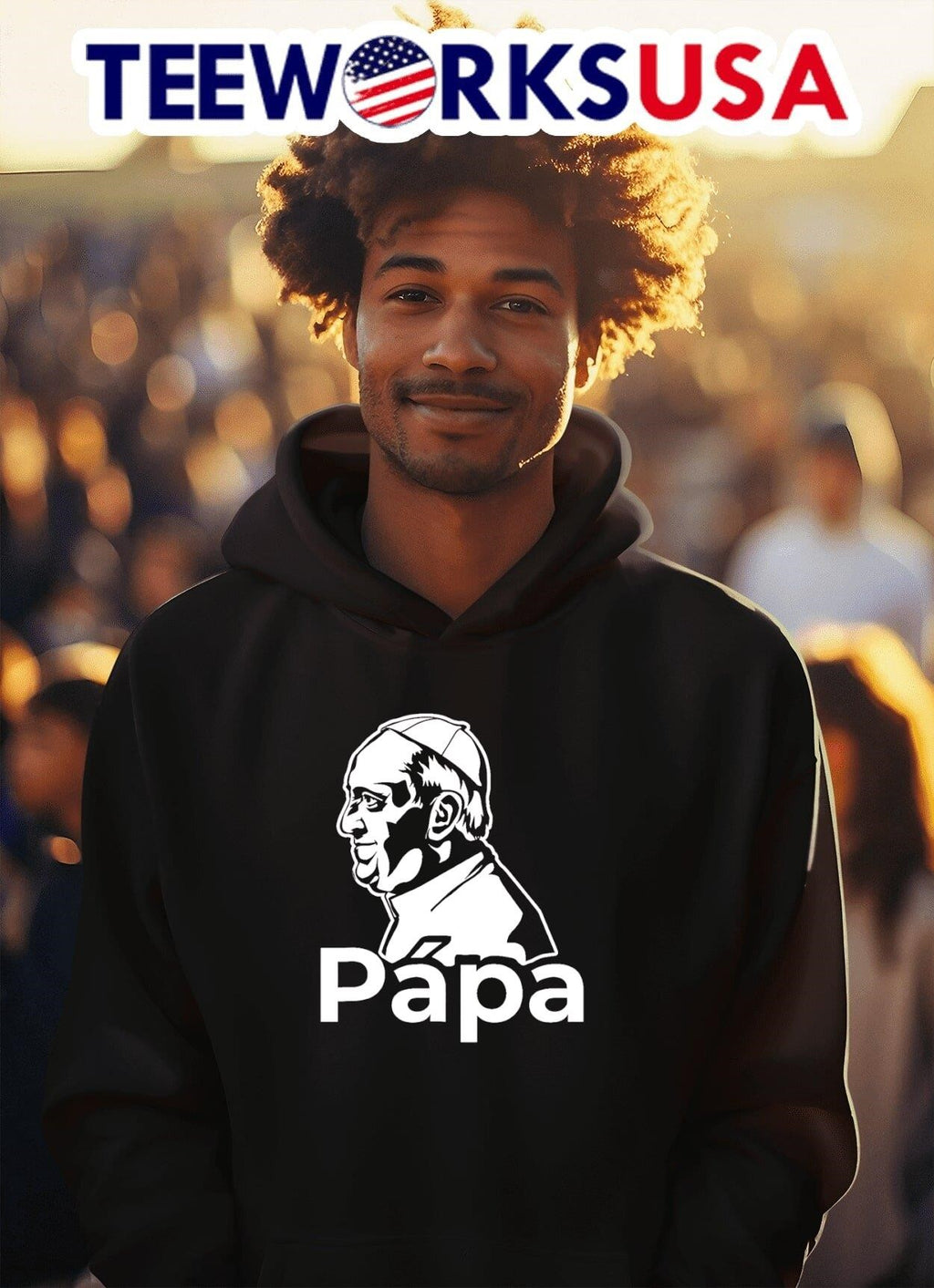 Papa Pope Francis - Adult & Kids T-Shirts, Sweatshirts & Hoodies apparel design preview 2
