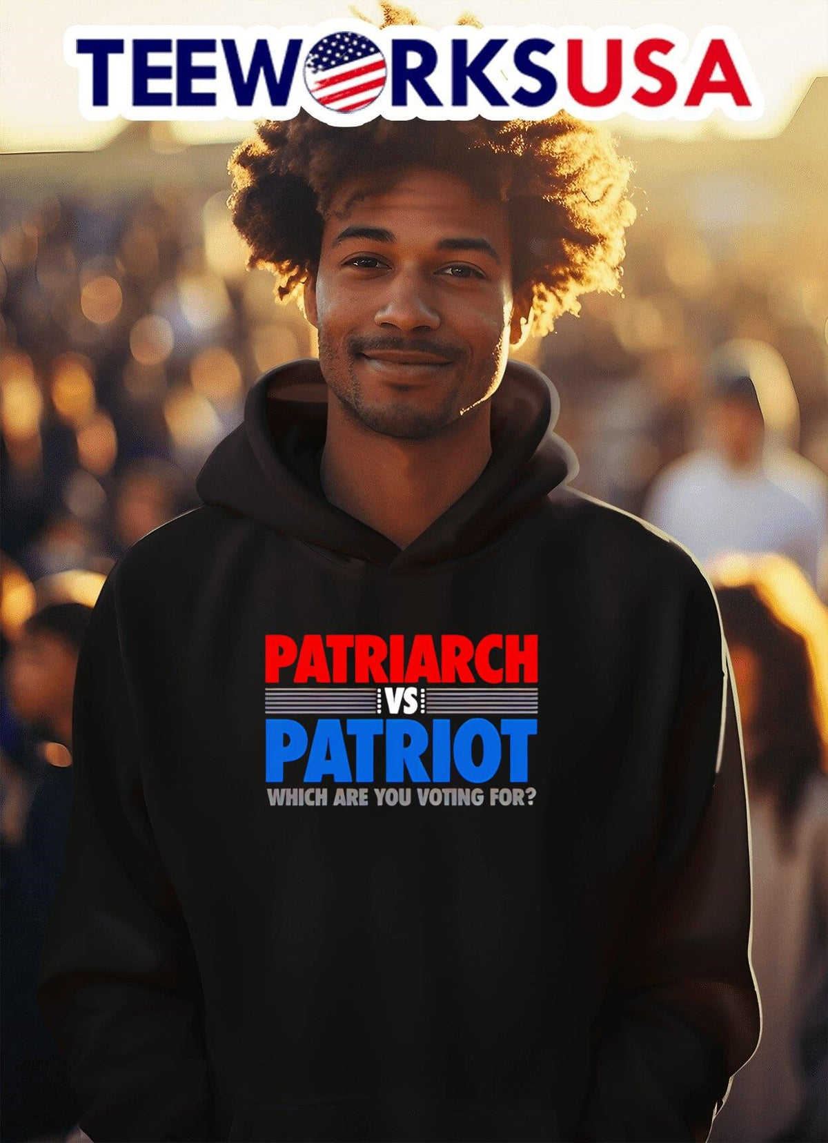 Patriarch vs Patriot which are you voting for - Adult & Kids T-Shirts, Sweatshirts & Hoodies apparel design preview 2