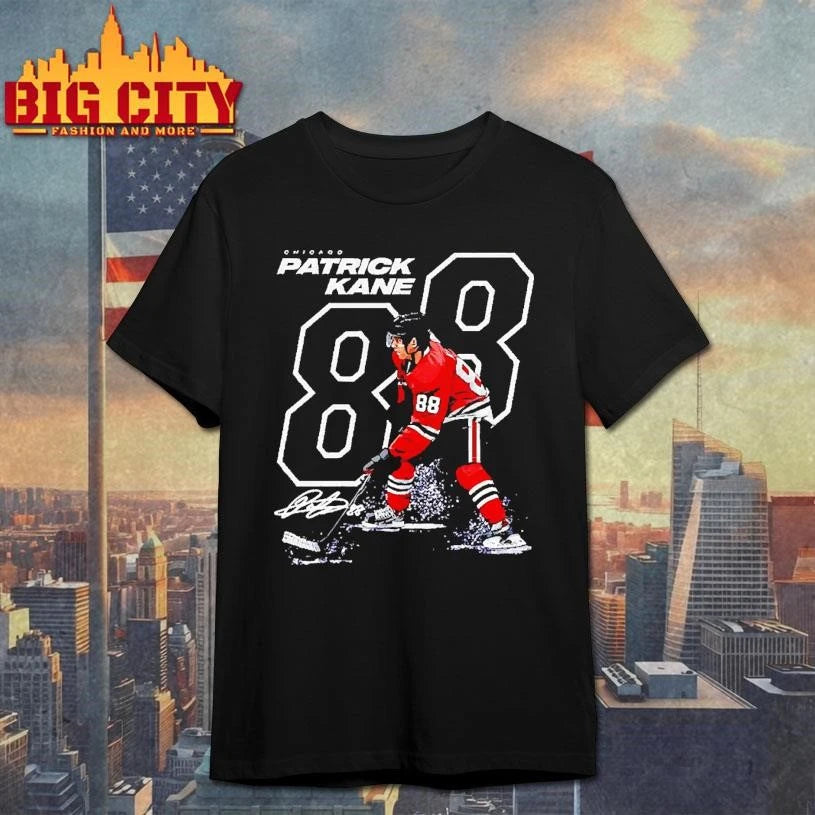 Patrick Kane number 88 Chicago Blackhawks ice hockey - Adult & Kids T-Shirts, Sweatshirts & Hoodies apparel design preview 1