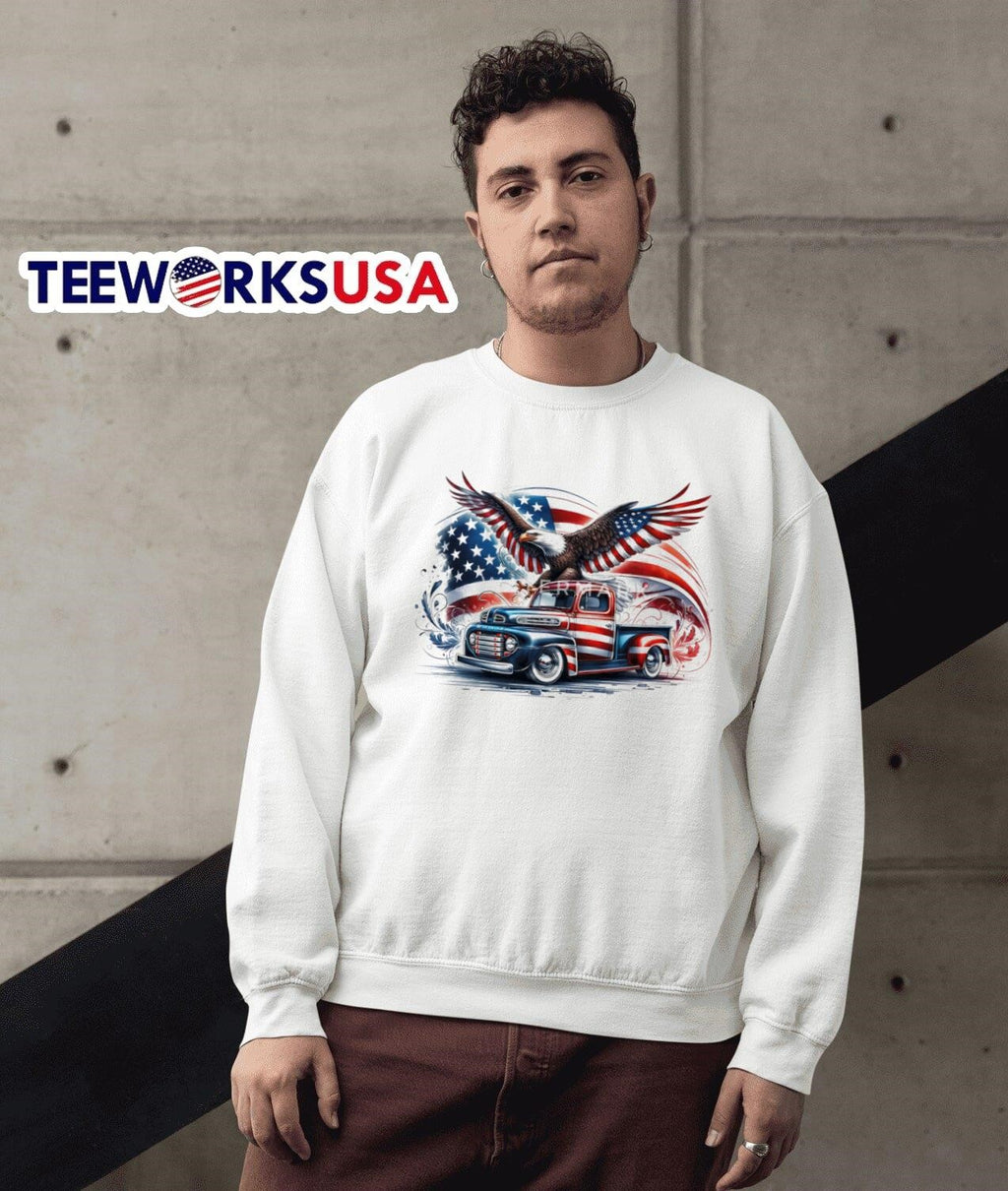 Patriotic Eagle 2024 graphic style flag USA - Adult & Kids T-Shirts, Sweatshirts & Hoodies apparel design preview 3