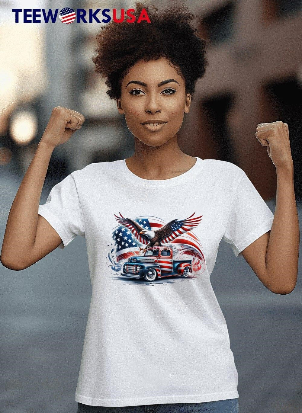 Patriotic Eagle 2024 graphic style flag USA - Adult & Kids T-Shirts, Sweatshirts & Hoodies apparel design preview 4