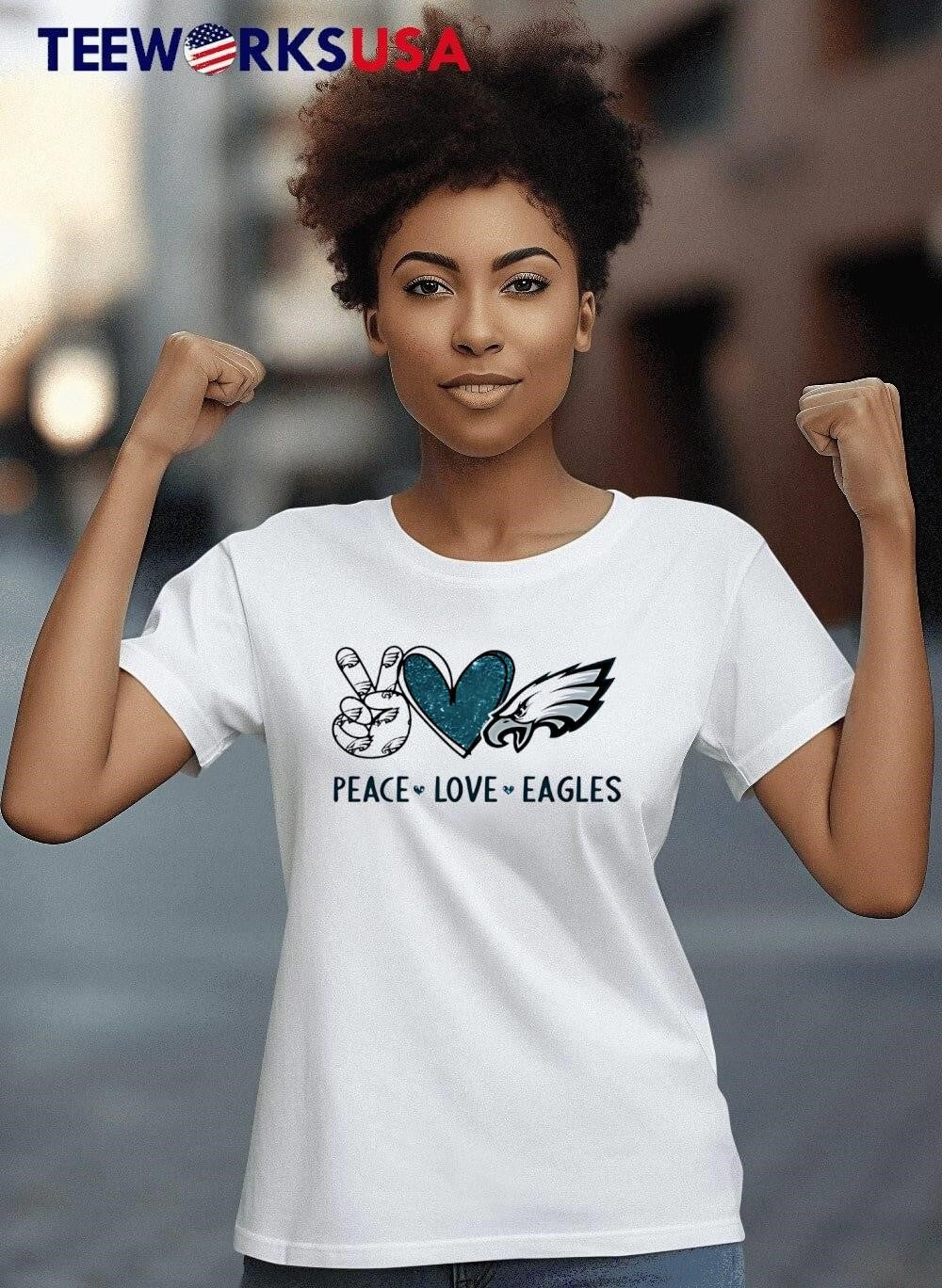Peace Love Eagles Philadelphia - Adult & Kids T-Shirts, Sweatshirts & Hoodies apparel design preview 6